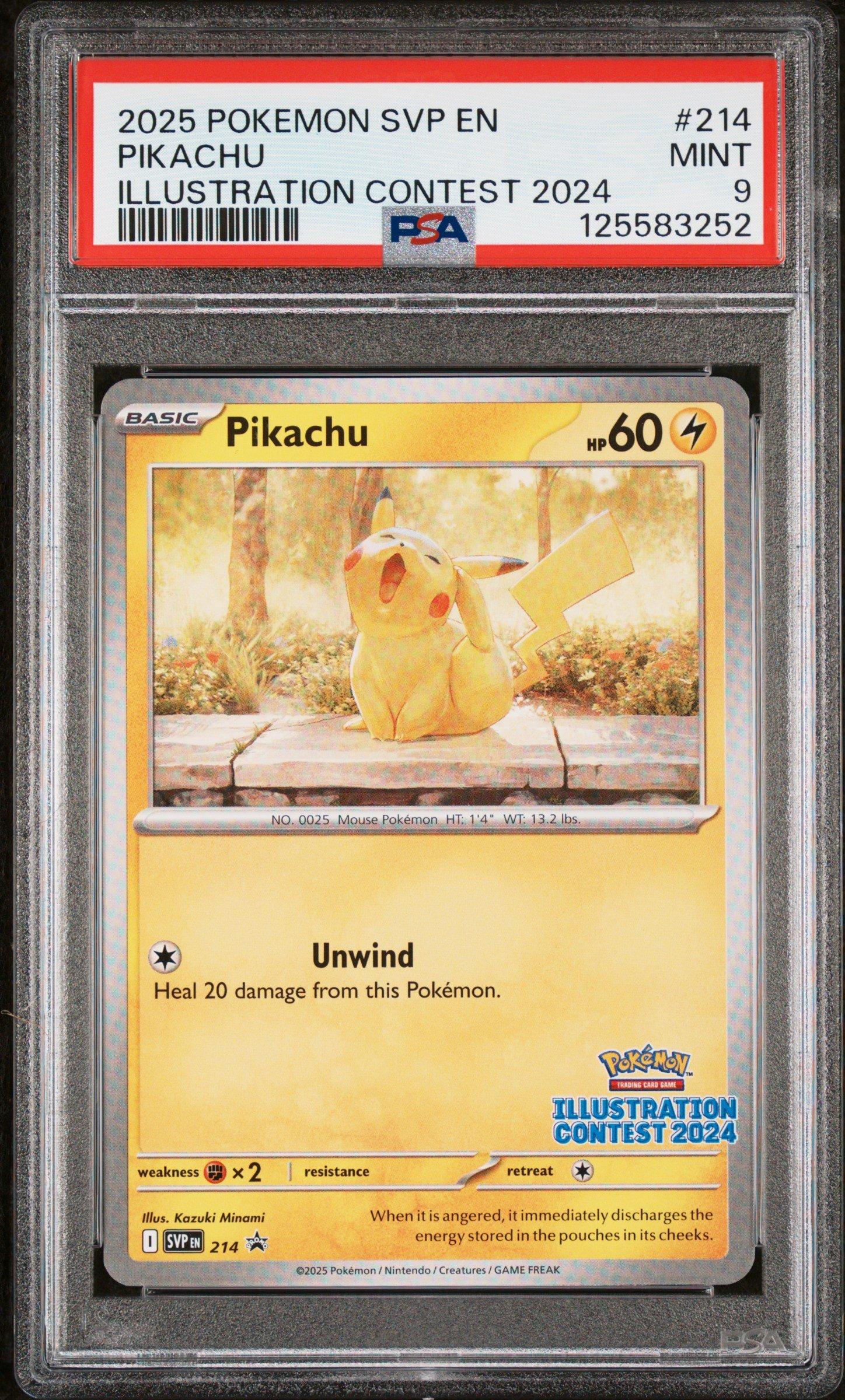 2025 Pokemon Svp En-sv Black Star Promo 214 Pikachu Illustration