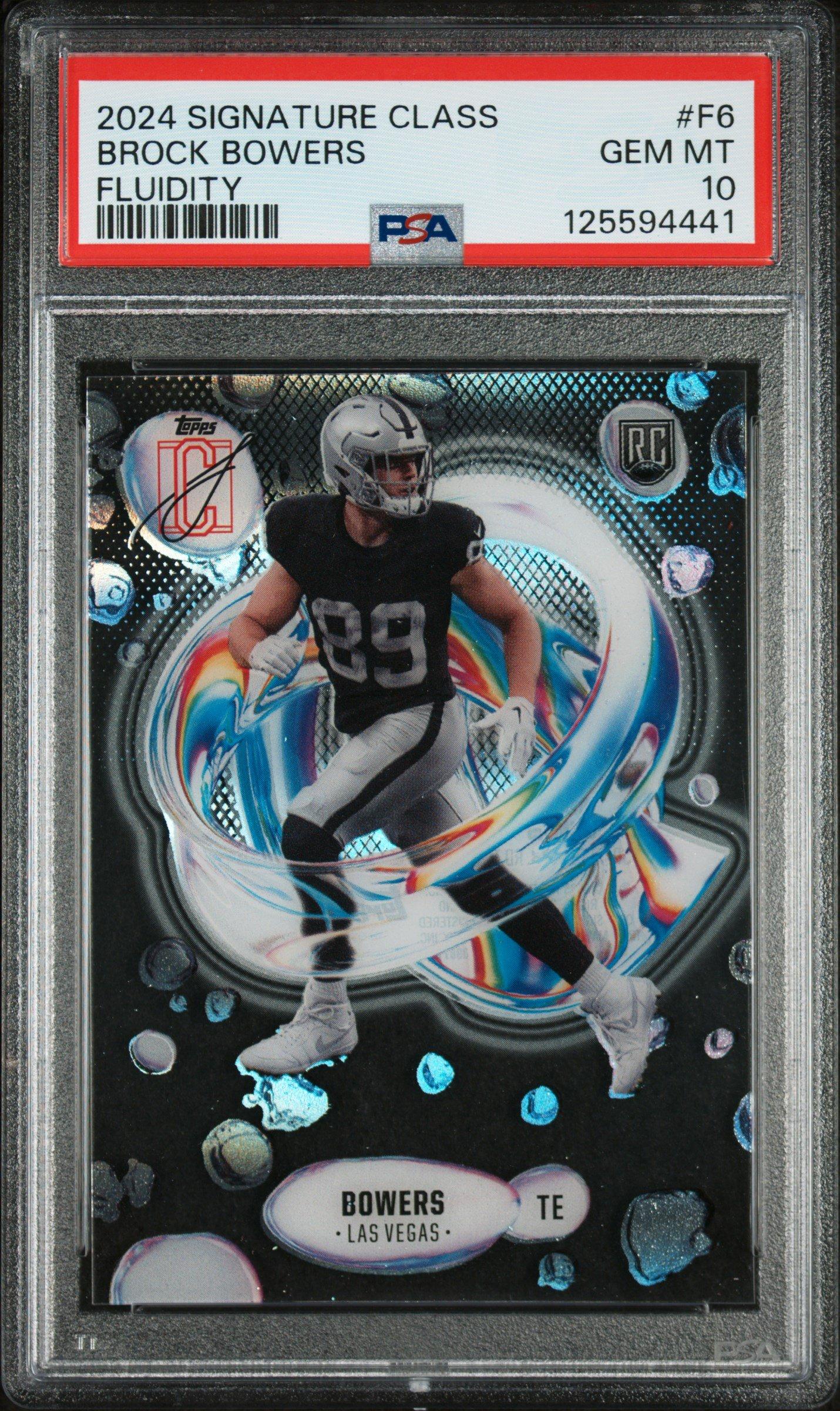 2024 Topps Signature Class Fluidity F6 Brock Bowers PSA 10 Graded