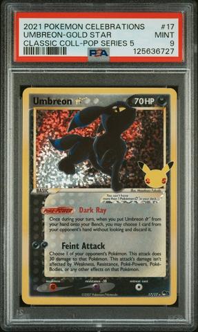 2021 Pokemon Celebrations Classic Collection 17 Umbreon-gold Star