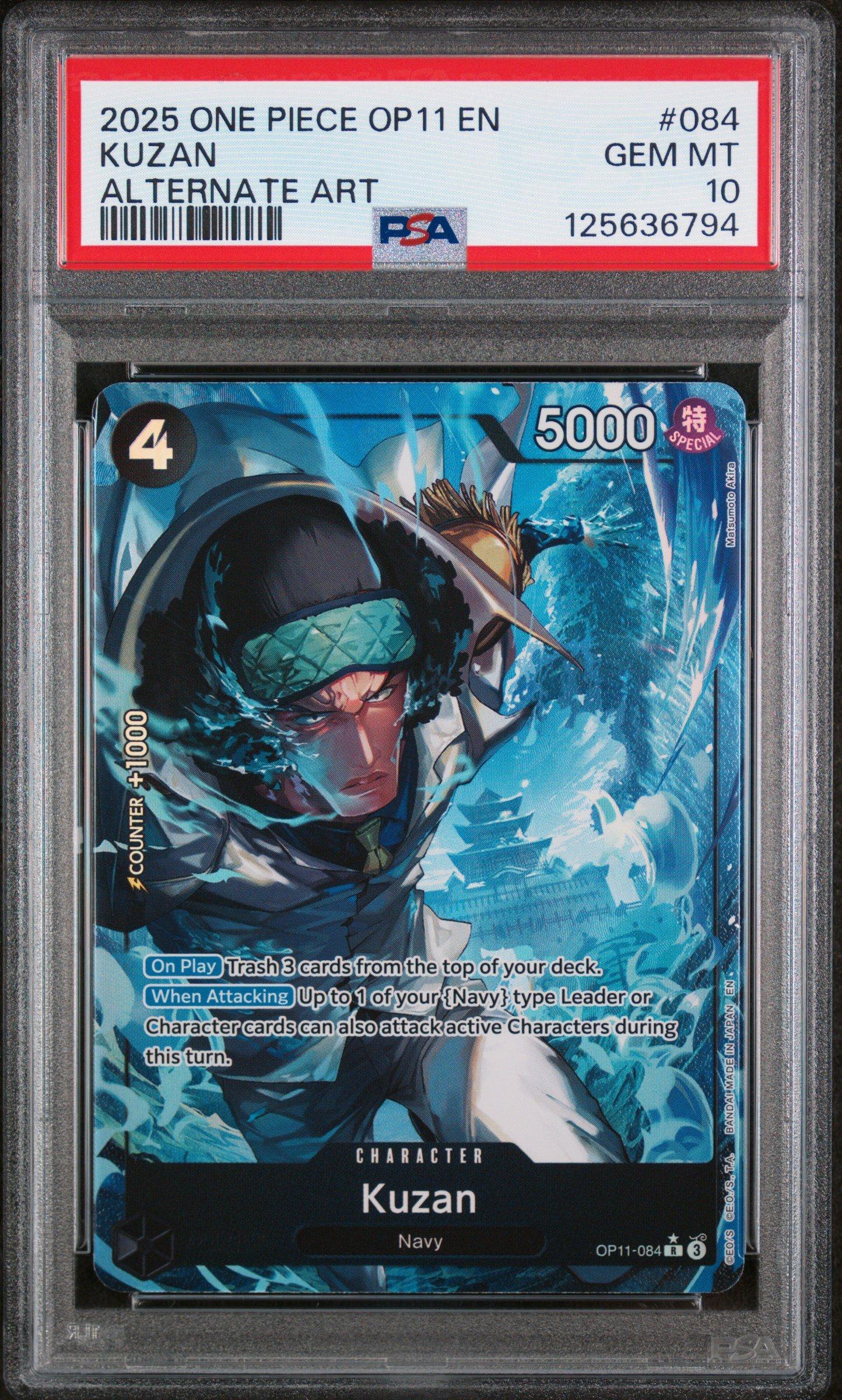 2025 One Piece Op11-a Fist Of Divine Speed 084 Kuzan Alternate Art