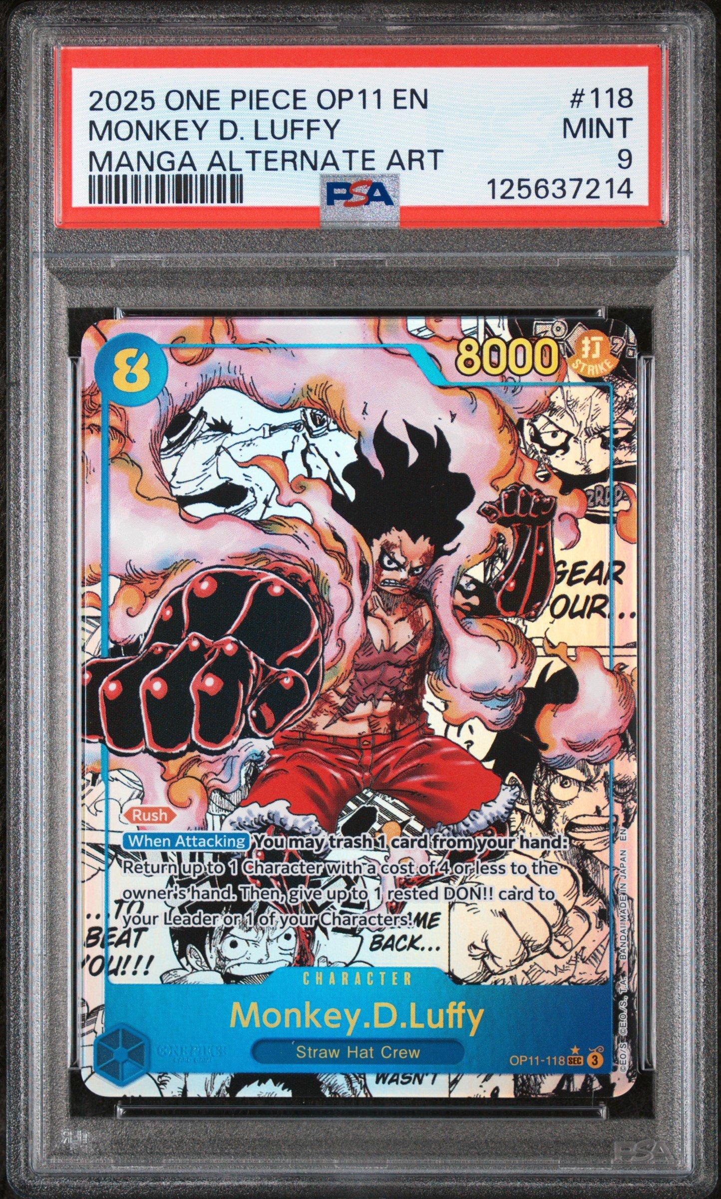 2025 One Piece Op11-a Fist Of Divine Speed 118 Monkey D. Luffy