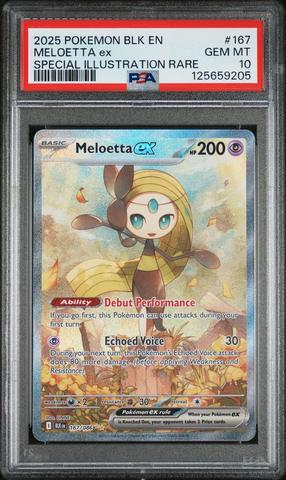 2025 Pokemon Blk En-black Bolt 167 Meloetta Ex Special