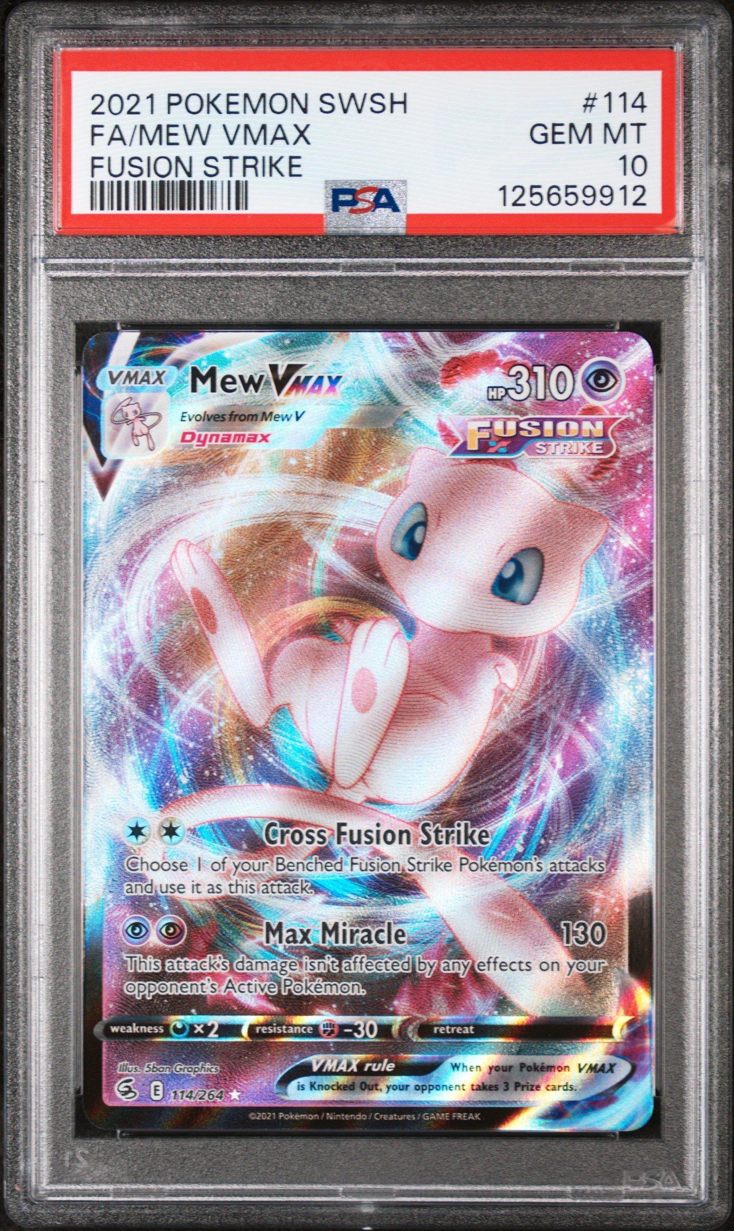 2021 Pokemon Sword & Shield Fusion Strike 114 Full Art/mew Vmax
