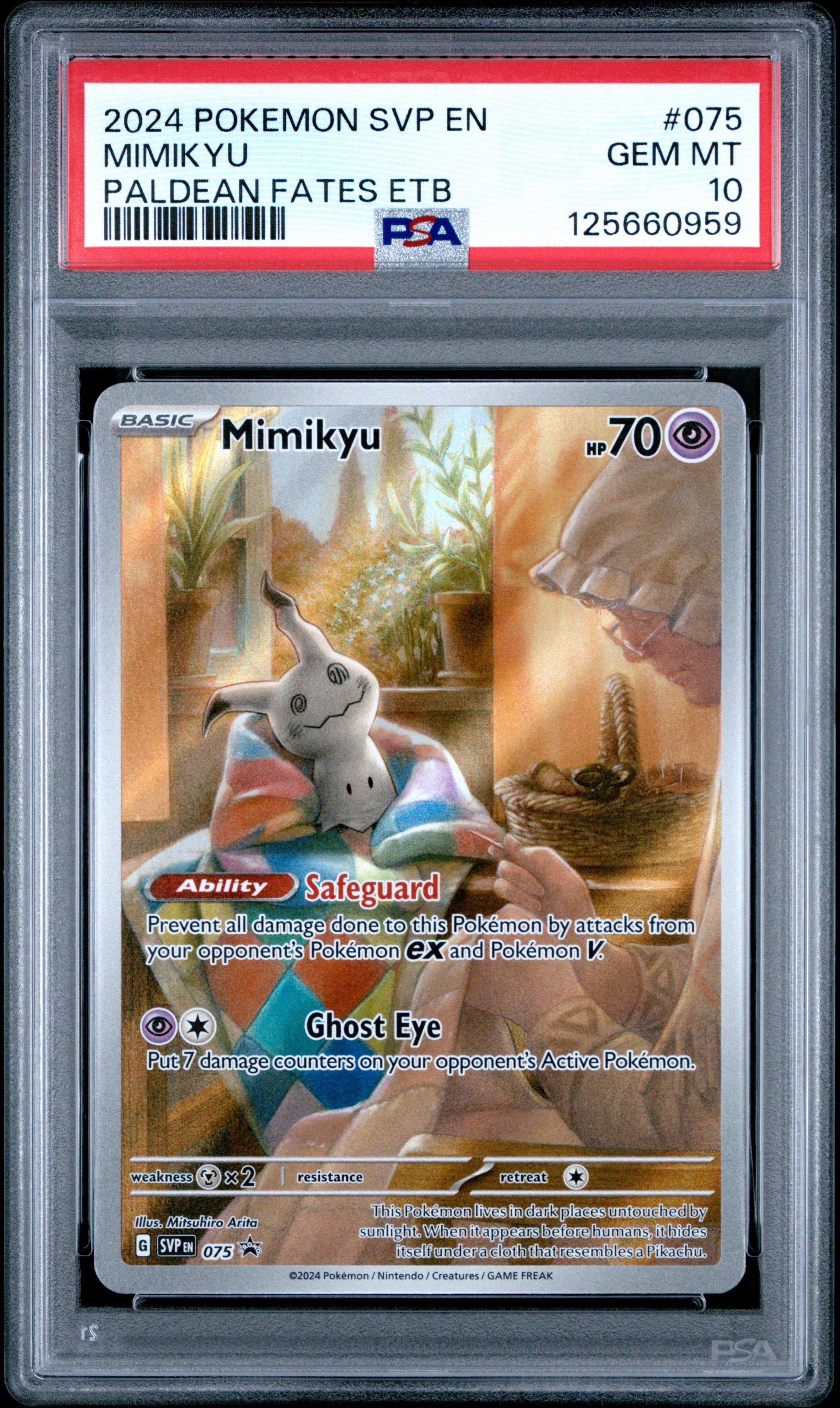 2024 Pokemon Svp En-sv Black Star Promo 075 Mimikyu Paldean Fates