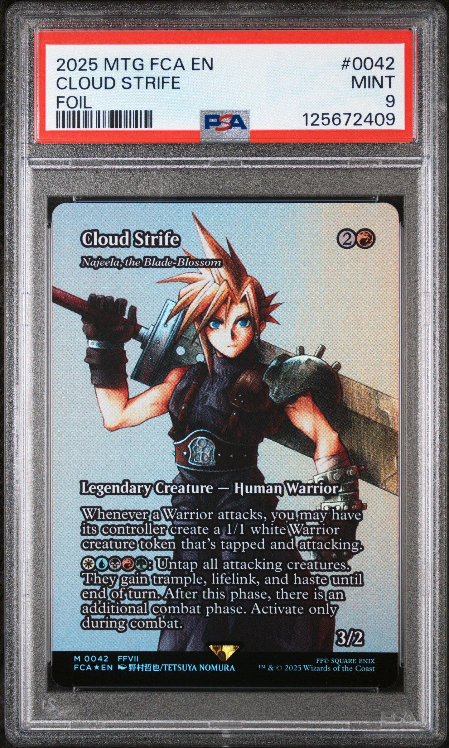 2025 Magic The Gathering Final Fantasy: Through The Ages 0042 Cloud Strife  Foil PSA 9 Graded Card | GameStop