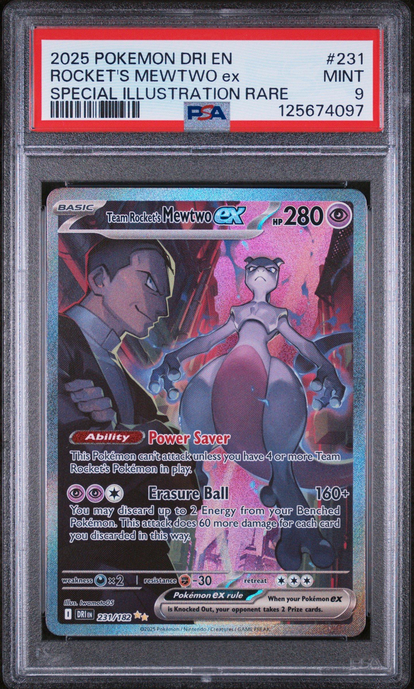 2025 Pokemon Dri En-destined Rivals 231 Team Rocket's Mewtwo Ex