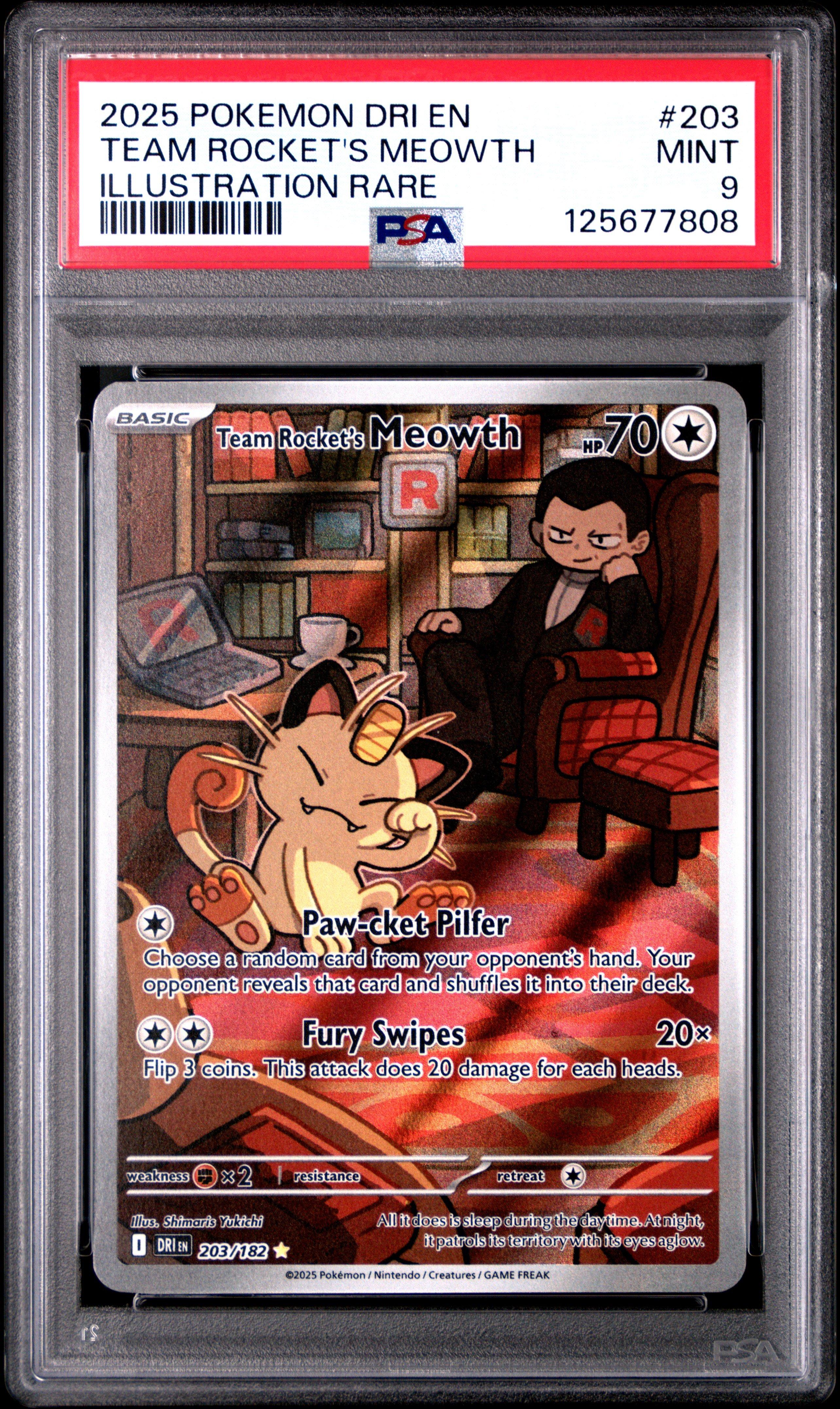 ポケモンカードゲーム 2025 TEAM ROCKET'S MEOWTH ART RARE Team Rocket's Meowth 2025 Pokemon Sv10 Japanese Art Rare 109/098