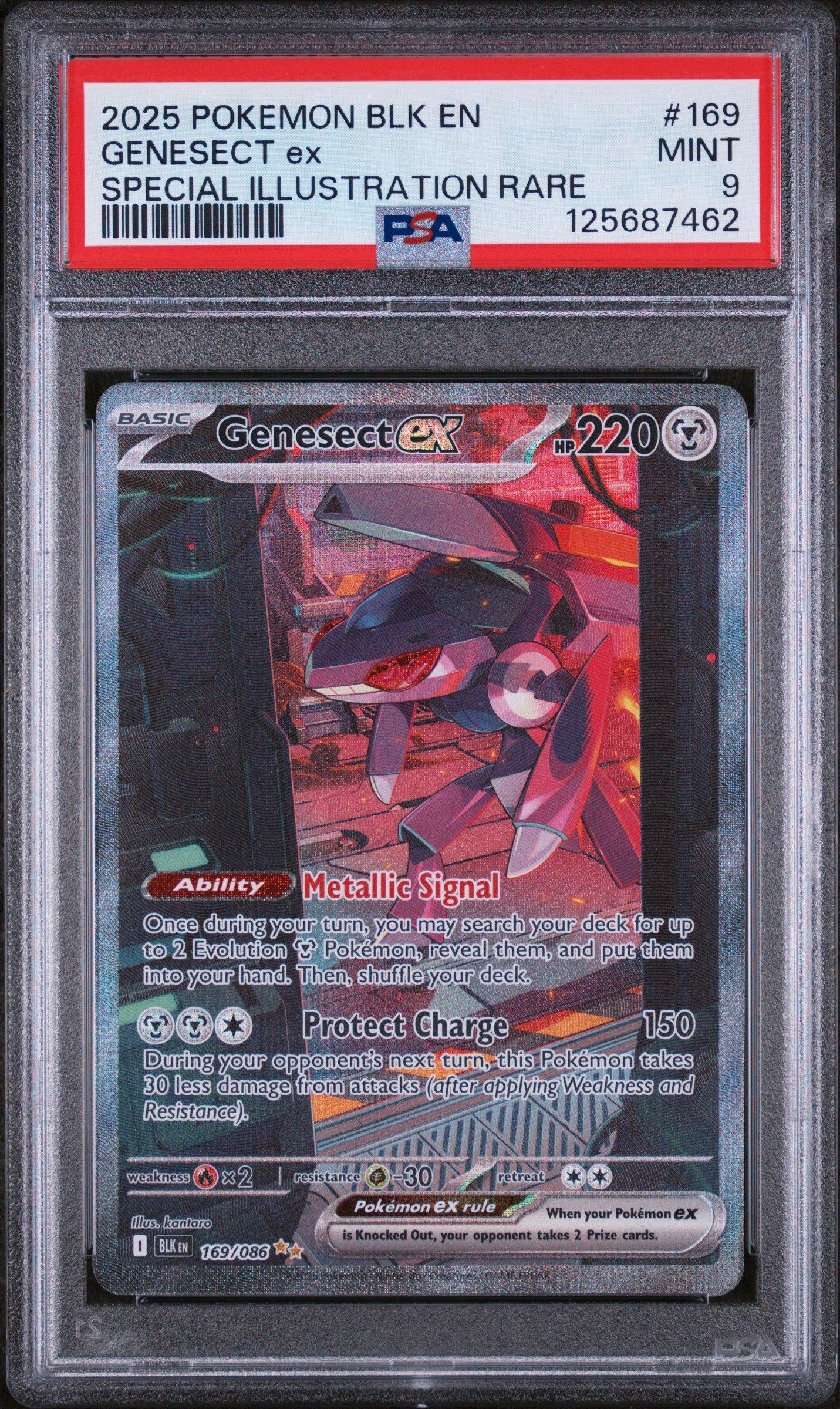 2025 Pokemon Blk En-black Bolt 169 Genesect Ex Special