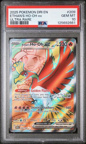 2025 Pokemon Dri En-destined Rivals 209 Ethan's Ho-oh Ex Ultra