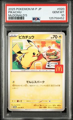 2025 Pokemon Japanese M-p Promo 020 Pikachu Mcdonald's PSA 10