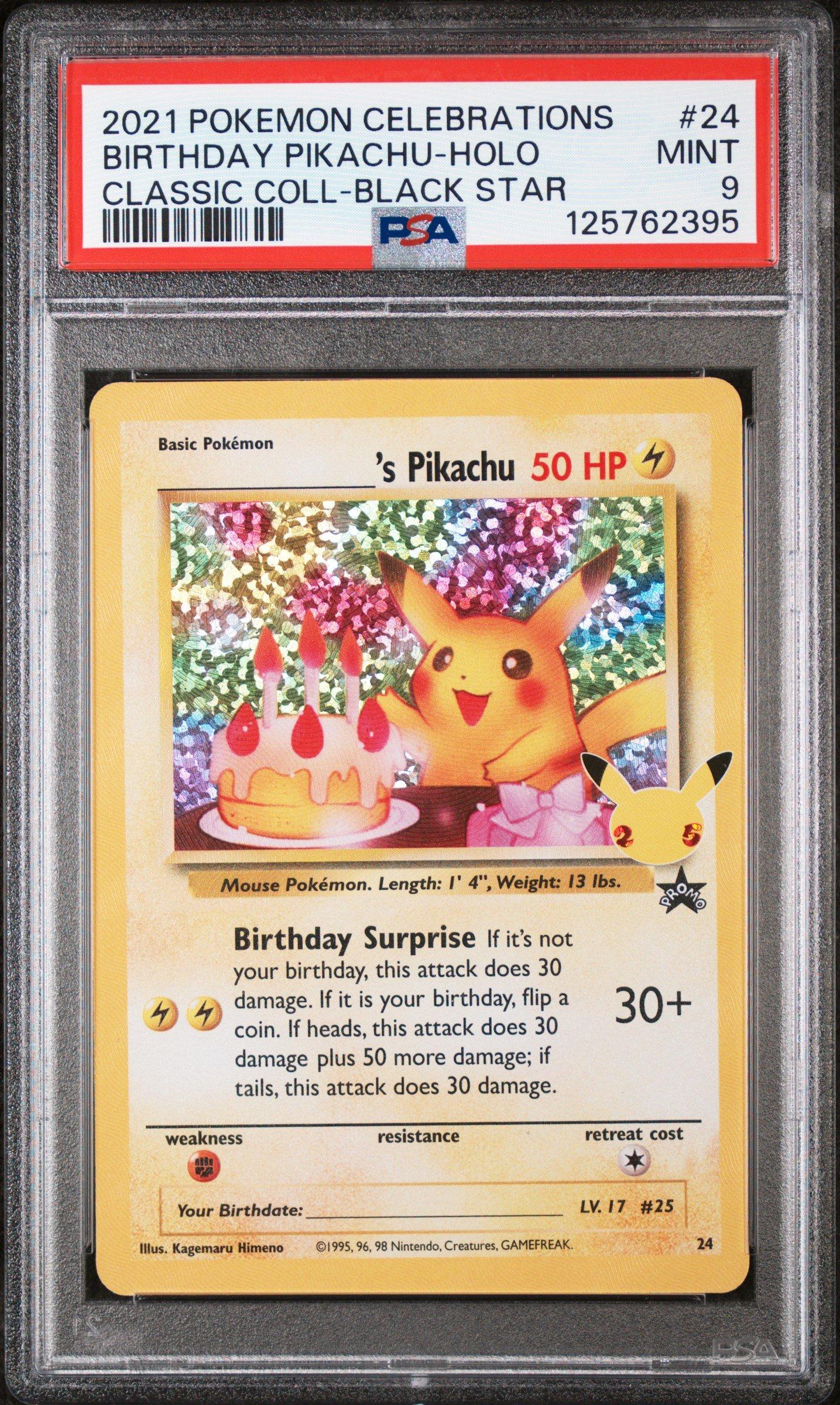 2021 Pokemon Celebrations Classic Collection 24 Birthday Pikachu