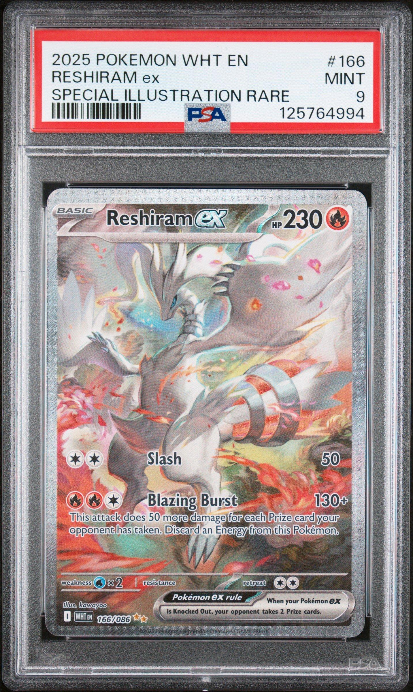 2025 Pokemon Wht En-white Flare 166 Reshiram Ex Special Illustration Rare  PSA 9 Graded Card | GameStop