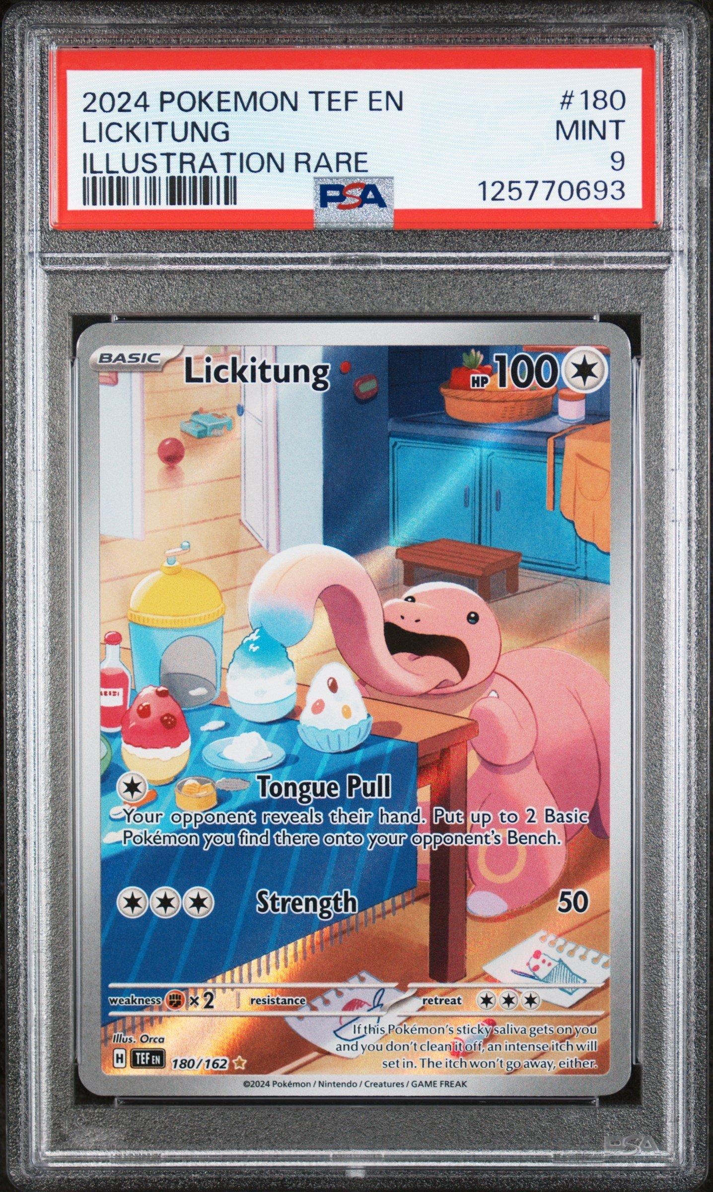 lickitung pokemon card 1999 Jungle - 1 St Edition 38/64 PSA 10 [3] Tongue Slap (50) Attack 2 Pokemon Card Game/[SV2a] Pokemon Card