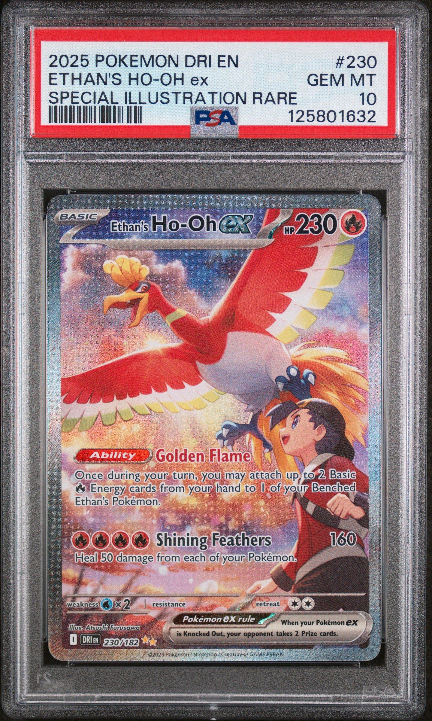 2025 Pokemon Dri En-destined Rivals 230 Ethan's Ho-oh Ex Special