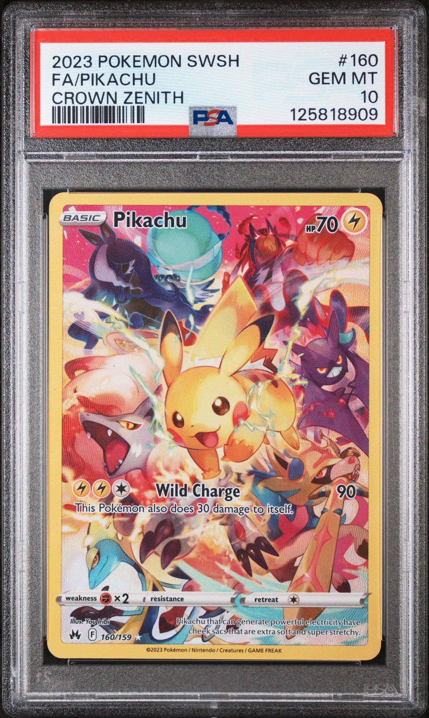 2023 Pokemon Sword And Shield Crown Zenith 160 Full Art/pikachu