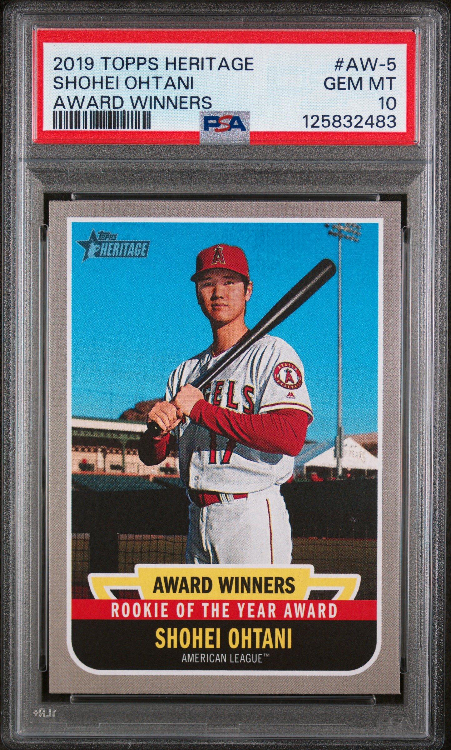 2019 Topps Heritage Award Winners Aw-5 Shohei Ohtani PSA 10 Graded