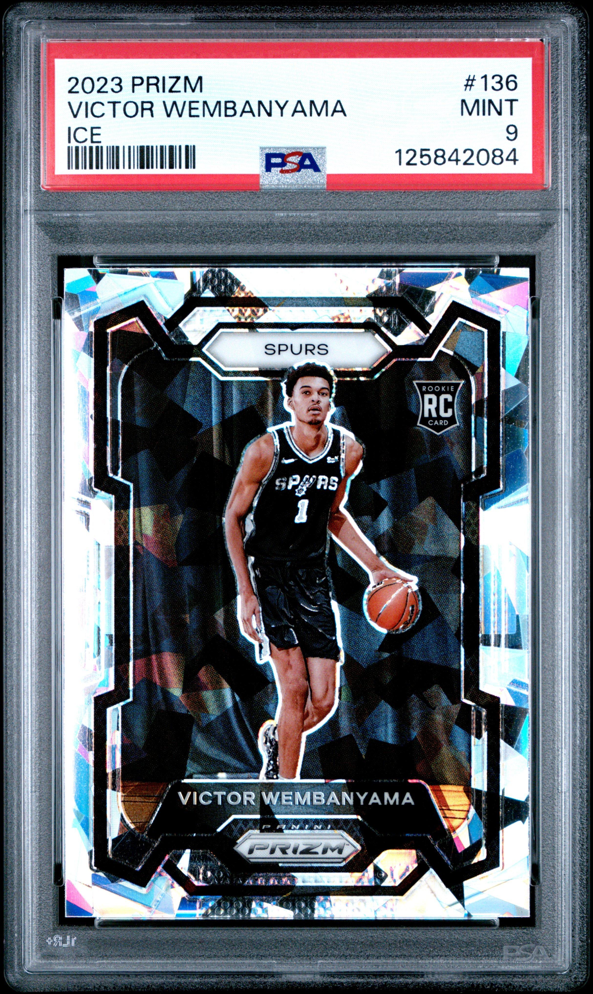 2023 Panini Prizm 136 Victor Wembanyama Ice PSA