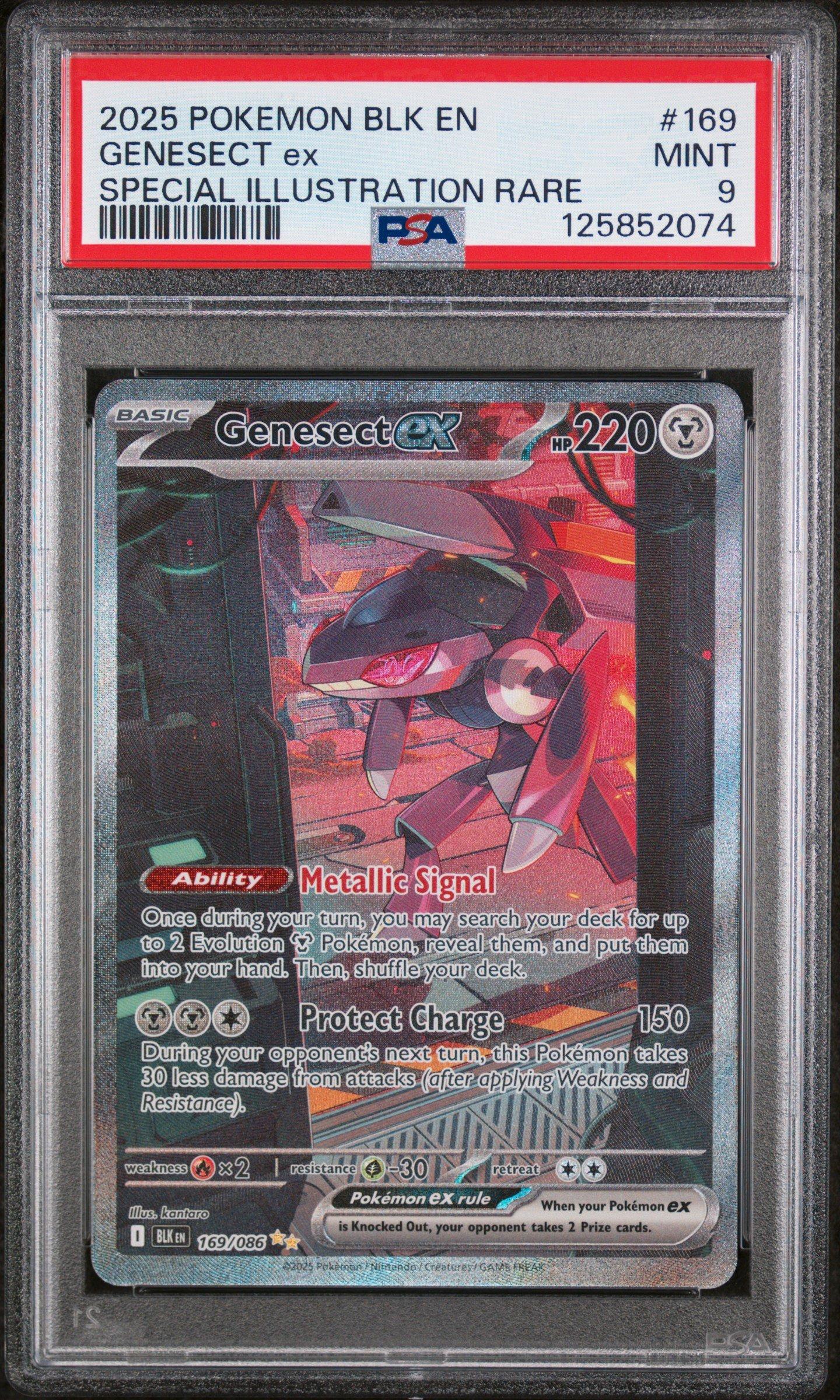 2025 Pokemon Blk En-black Bolt 169 Genesect Ex Special