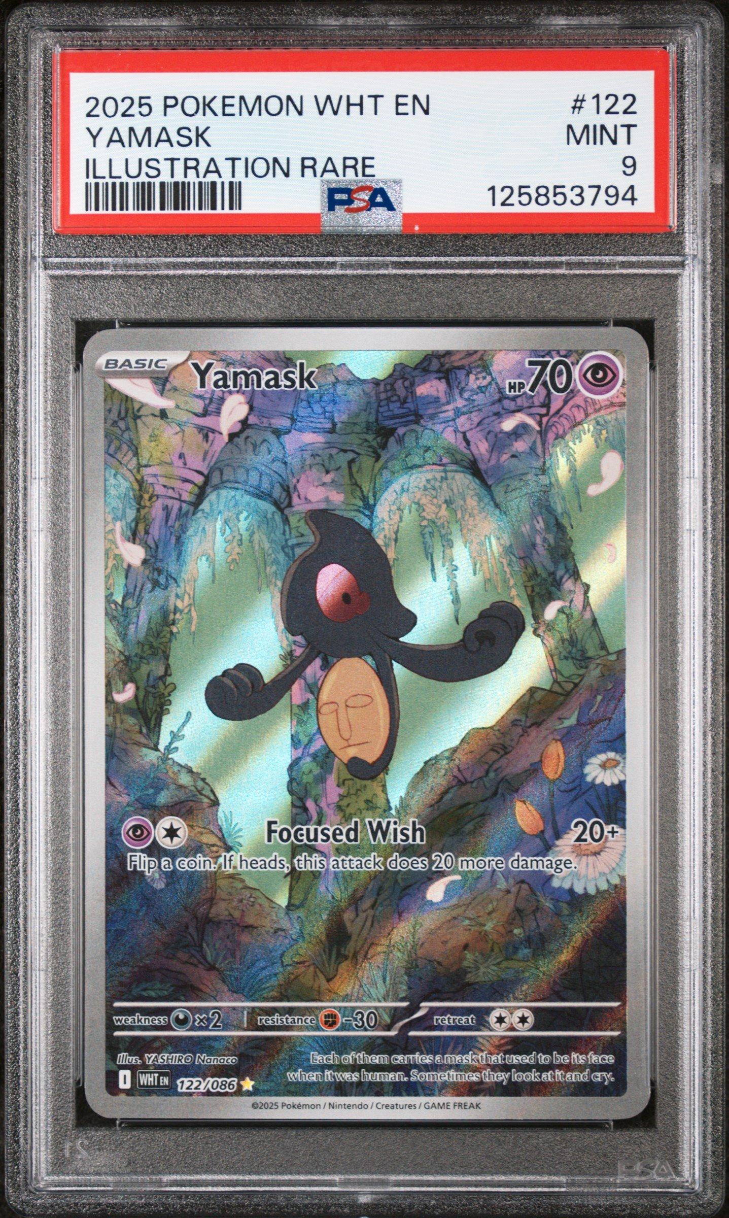 yamask pokemon card TCG Rare Galarian Shining Fates Shiny Vault Holo S  Pfaltzcraftsmore variation to centering Pokemon 2023 Yamask Gym Tournament