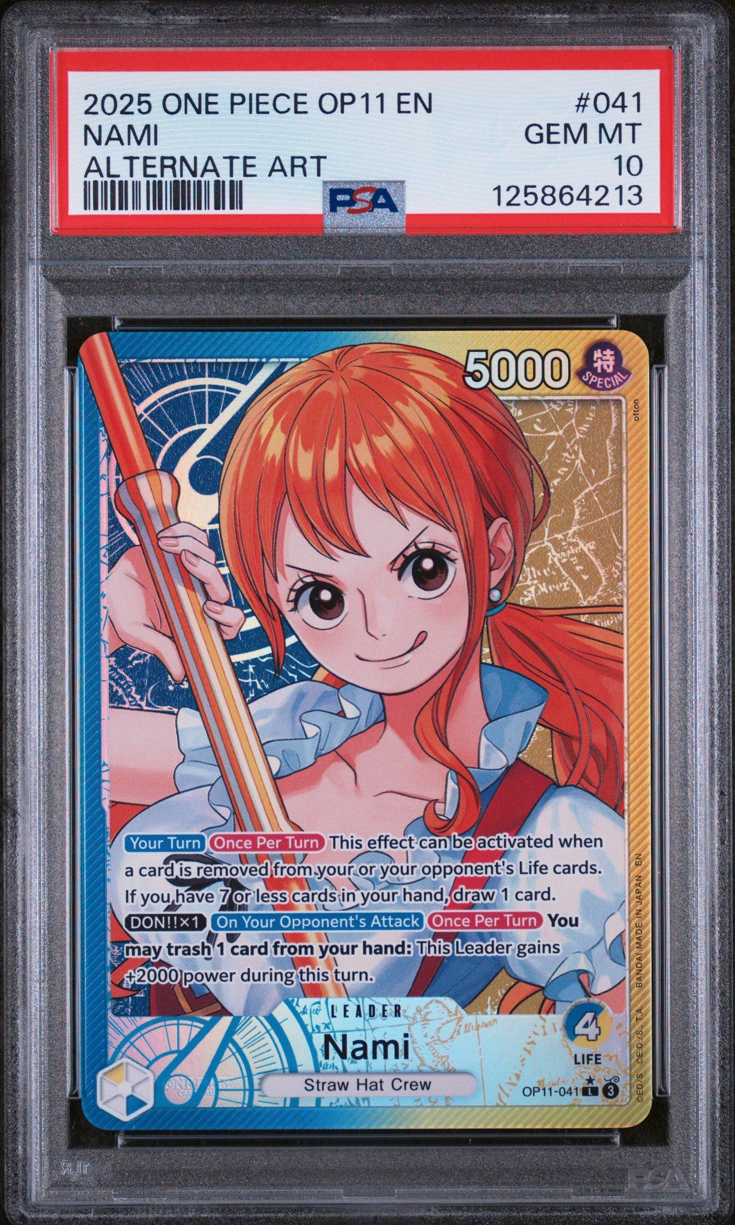 2025 One Piece Op11-a Fist Of Divine Speed 041 Nami Alternate Art