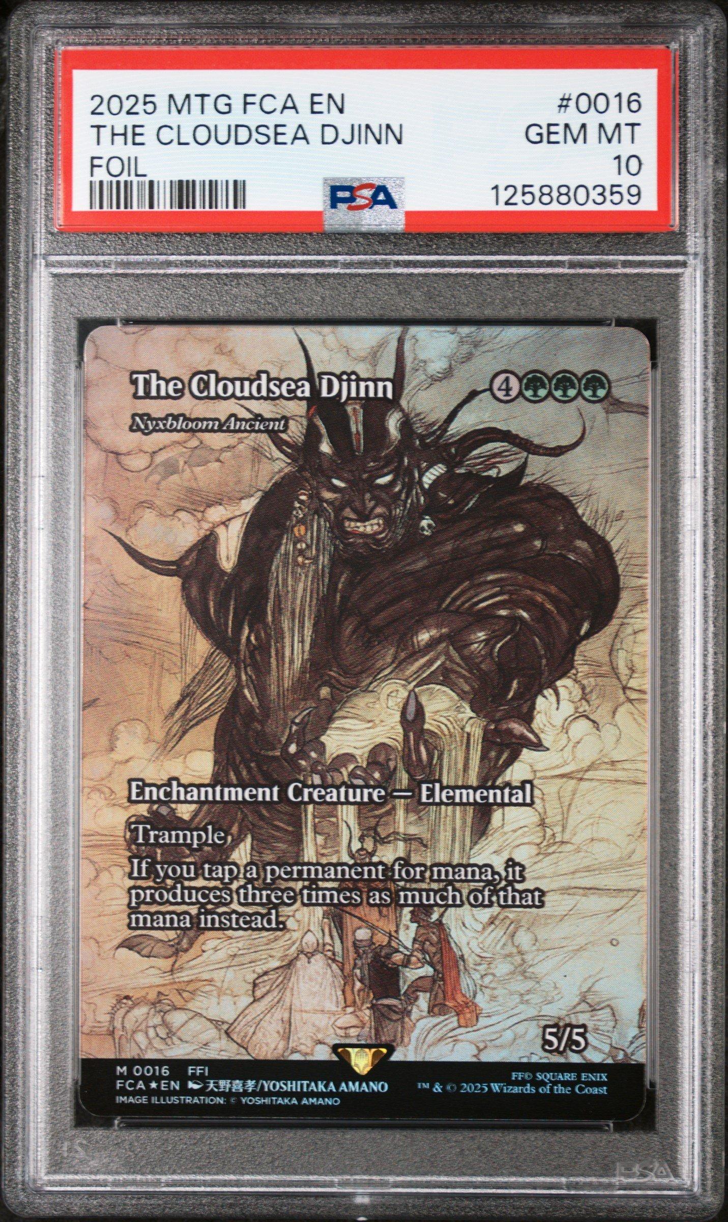 2025 Magic The Gathering Final Fantasy: Through The Ages 0016 The Cloudsea Djinn Foil PSA 10