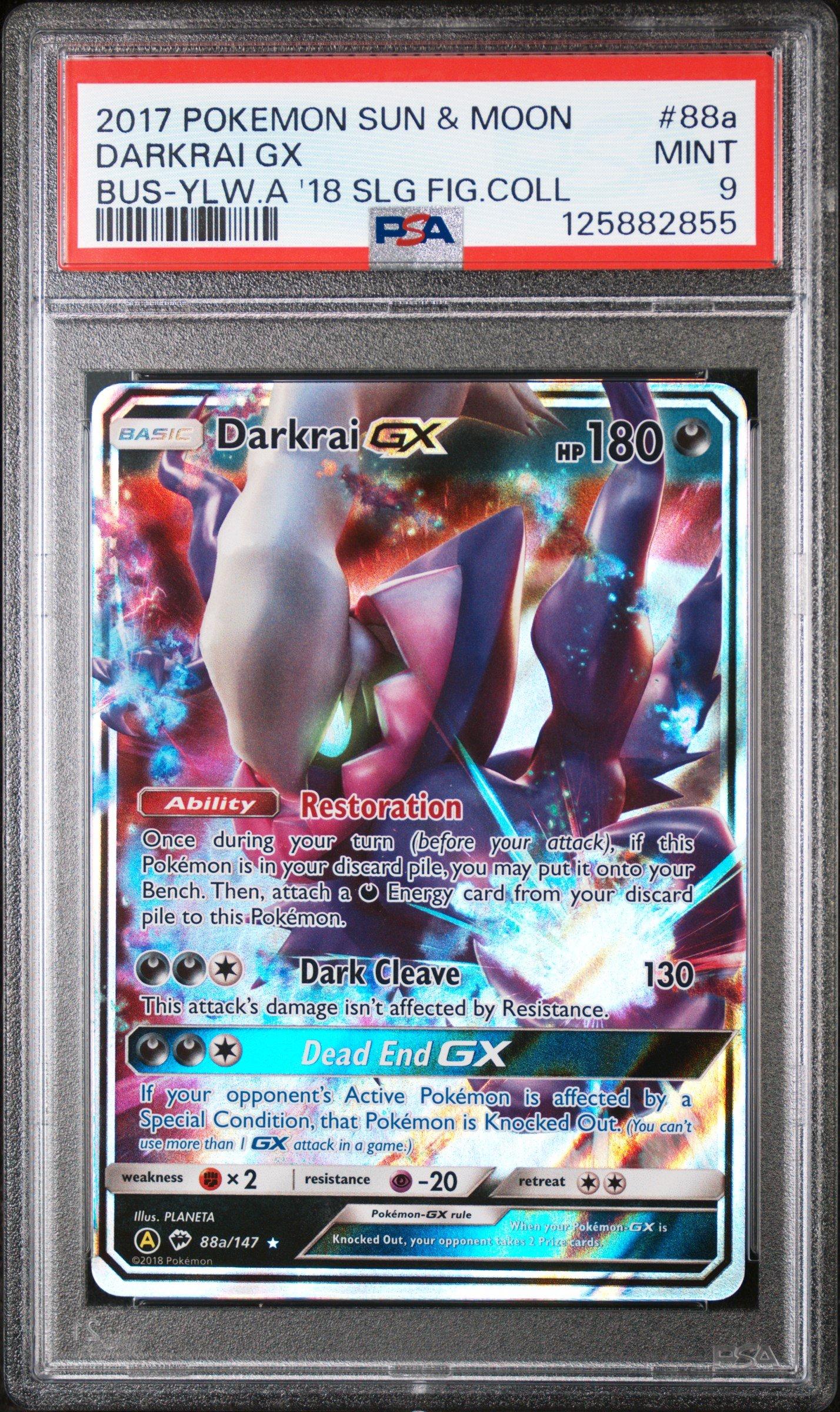 2017 Pokemon Sun & Moon Burning Shadows 88a Darkrai Gx Yellow A