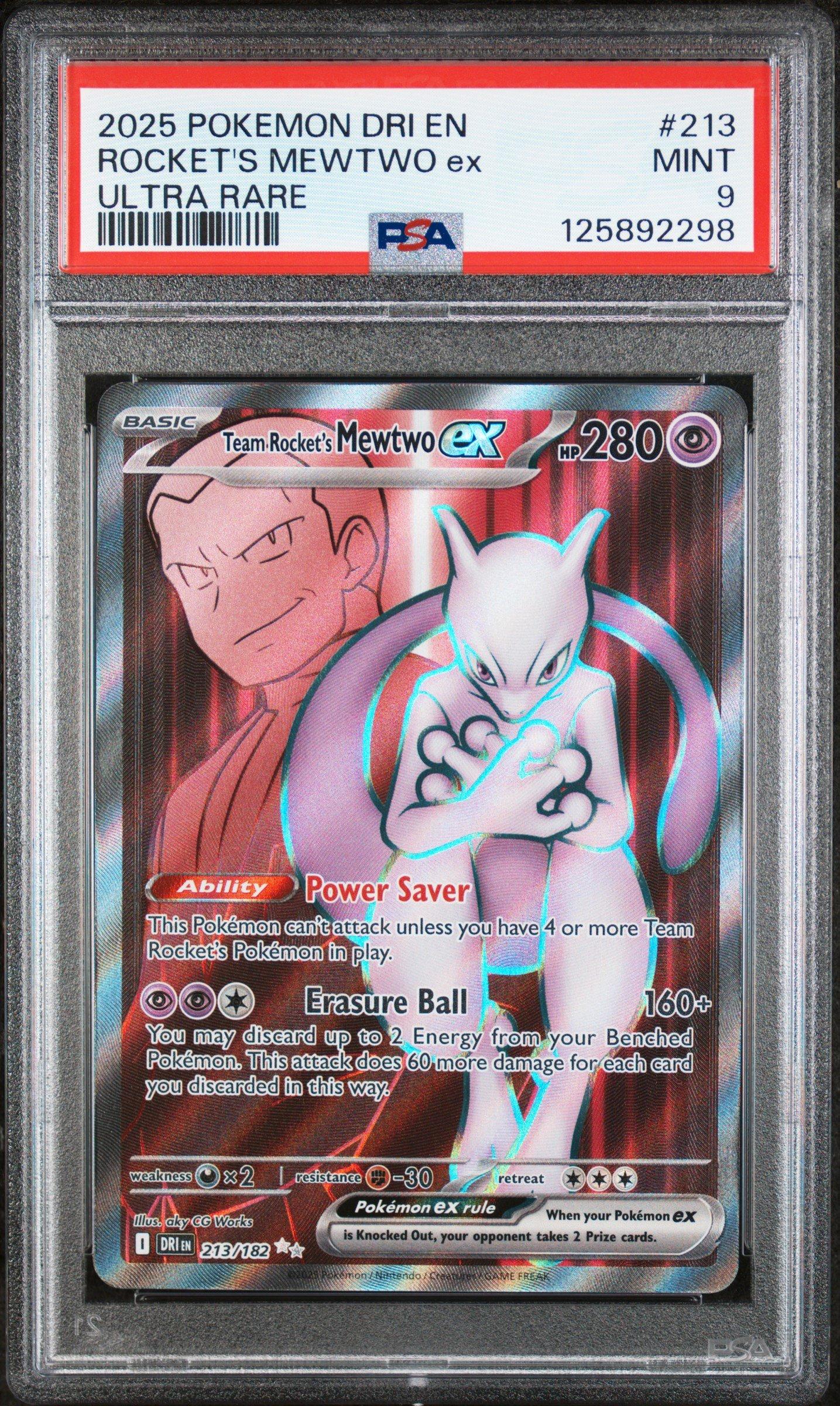 2025 Pokemon Dri En-destined Rivals 213 Team Rocket's Mewtwo Ex