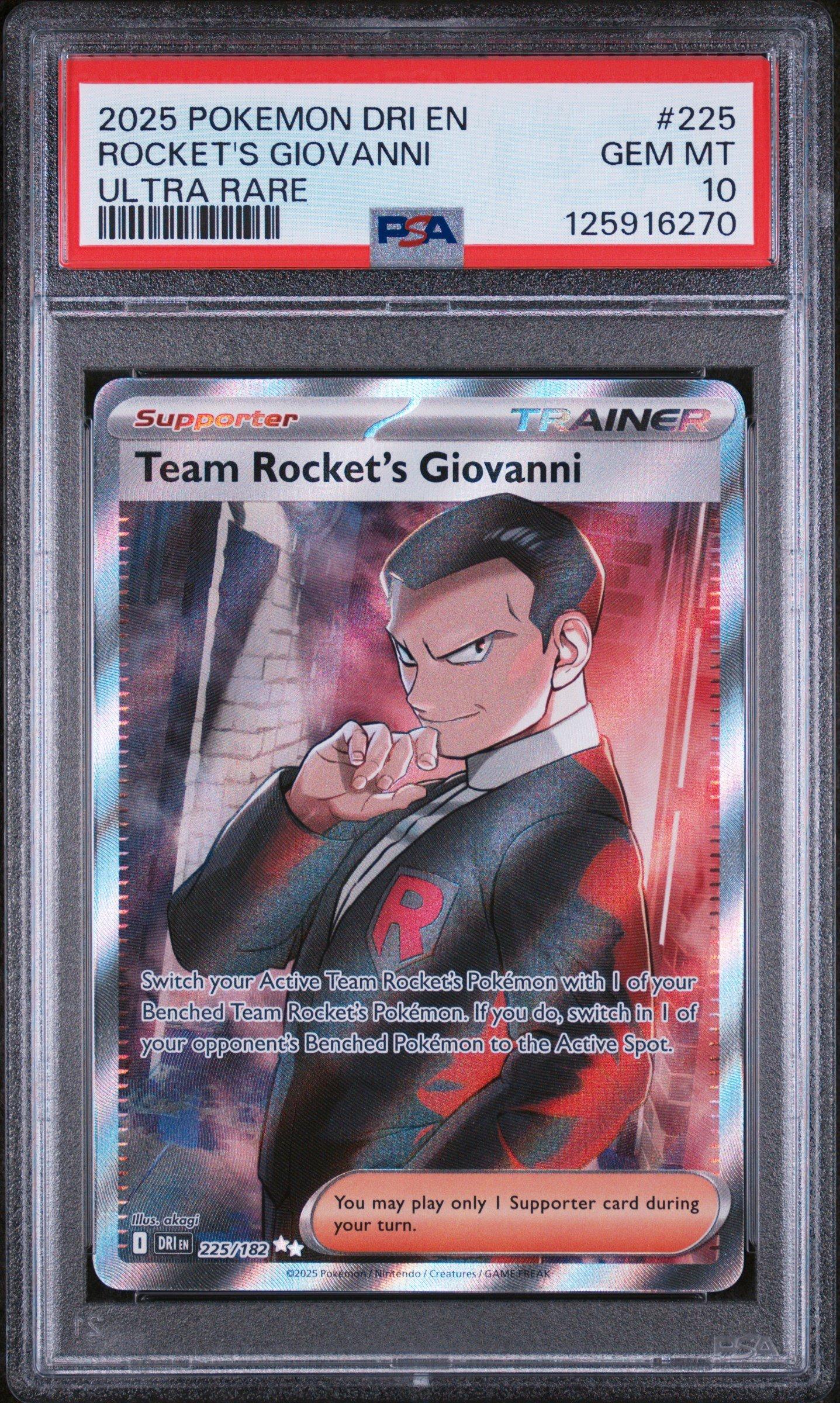 2025 Pokemon Dri En-destined Rivals 225 Team Rocket's Giovanni