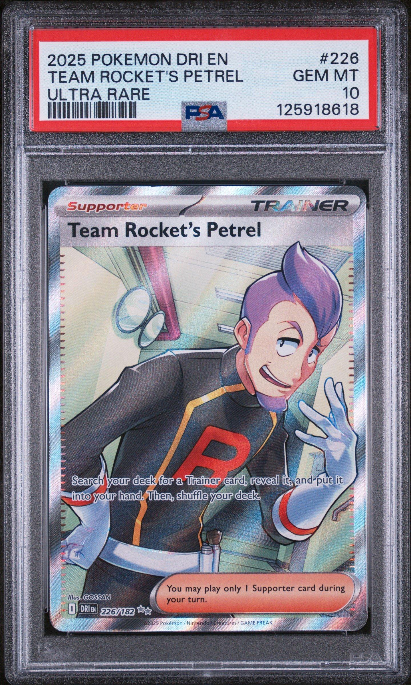 2025 Pokemon Dri En-destined Rivals 226 Team Rocket's Petrel Ultra