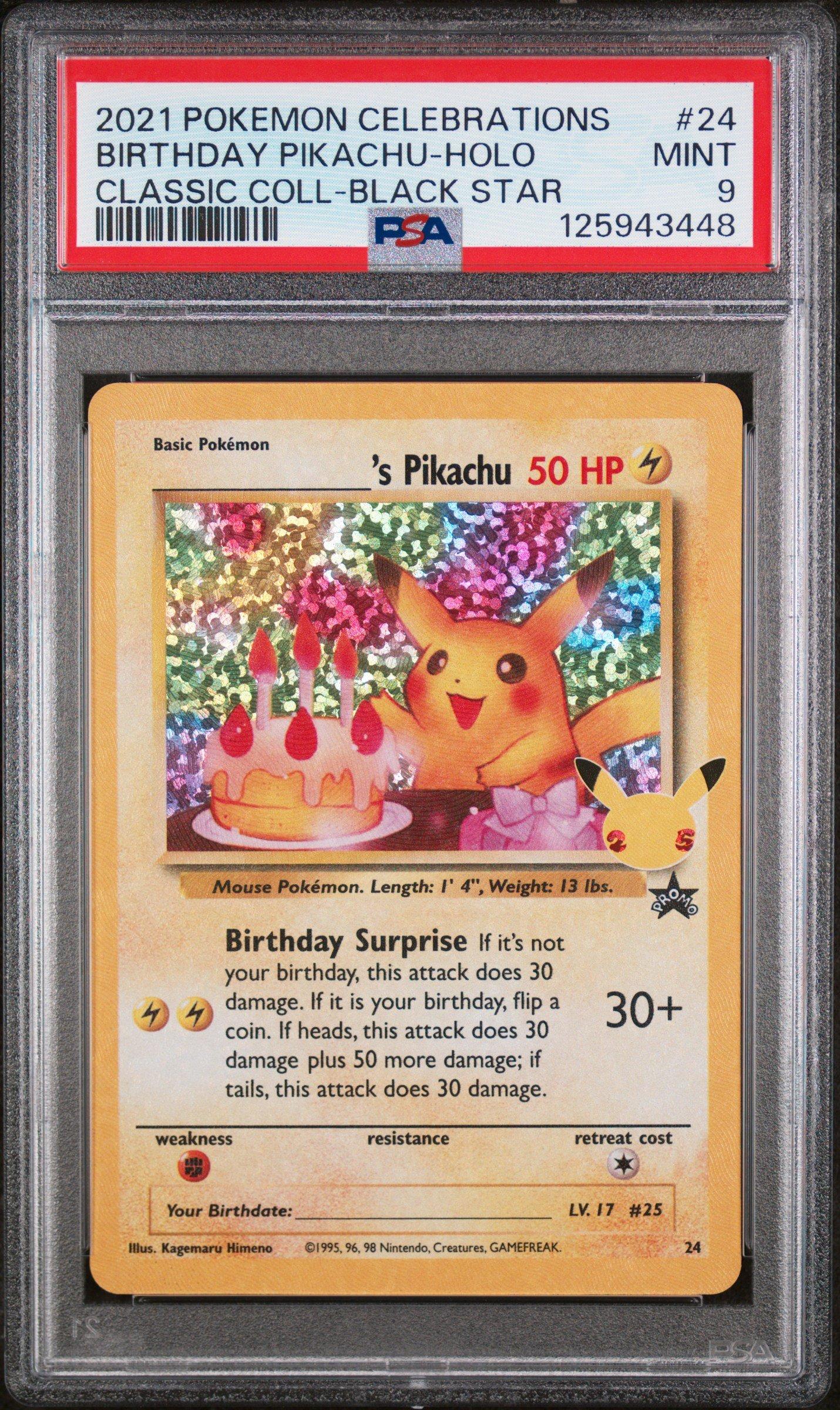 2021 Pokemon Celebrations Classic Collection 24 Birthday Pikachu