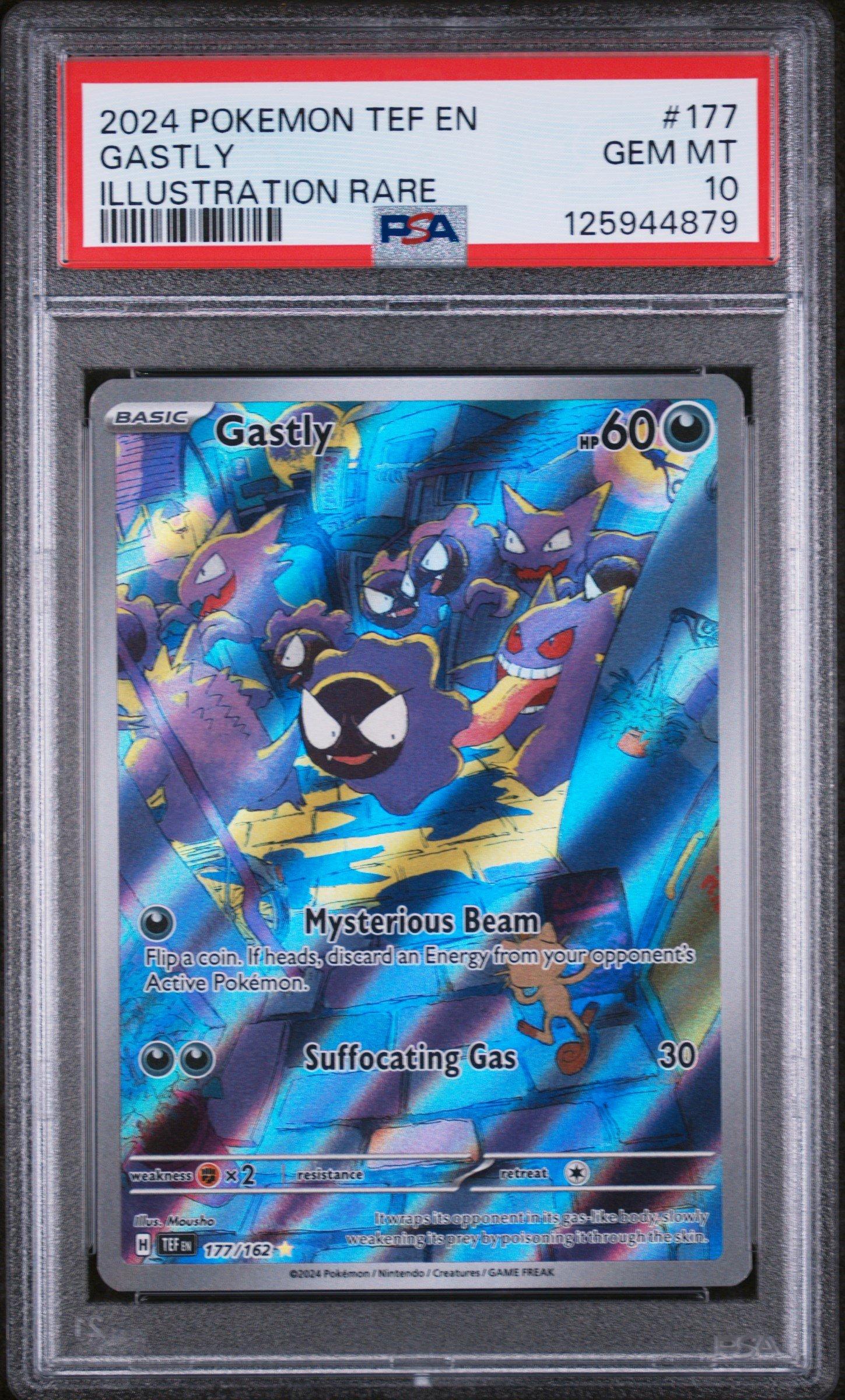 2024 Pokemon Tef En-temporal Forces 177 Gastly Illustration Rare