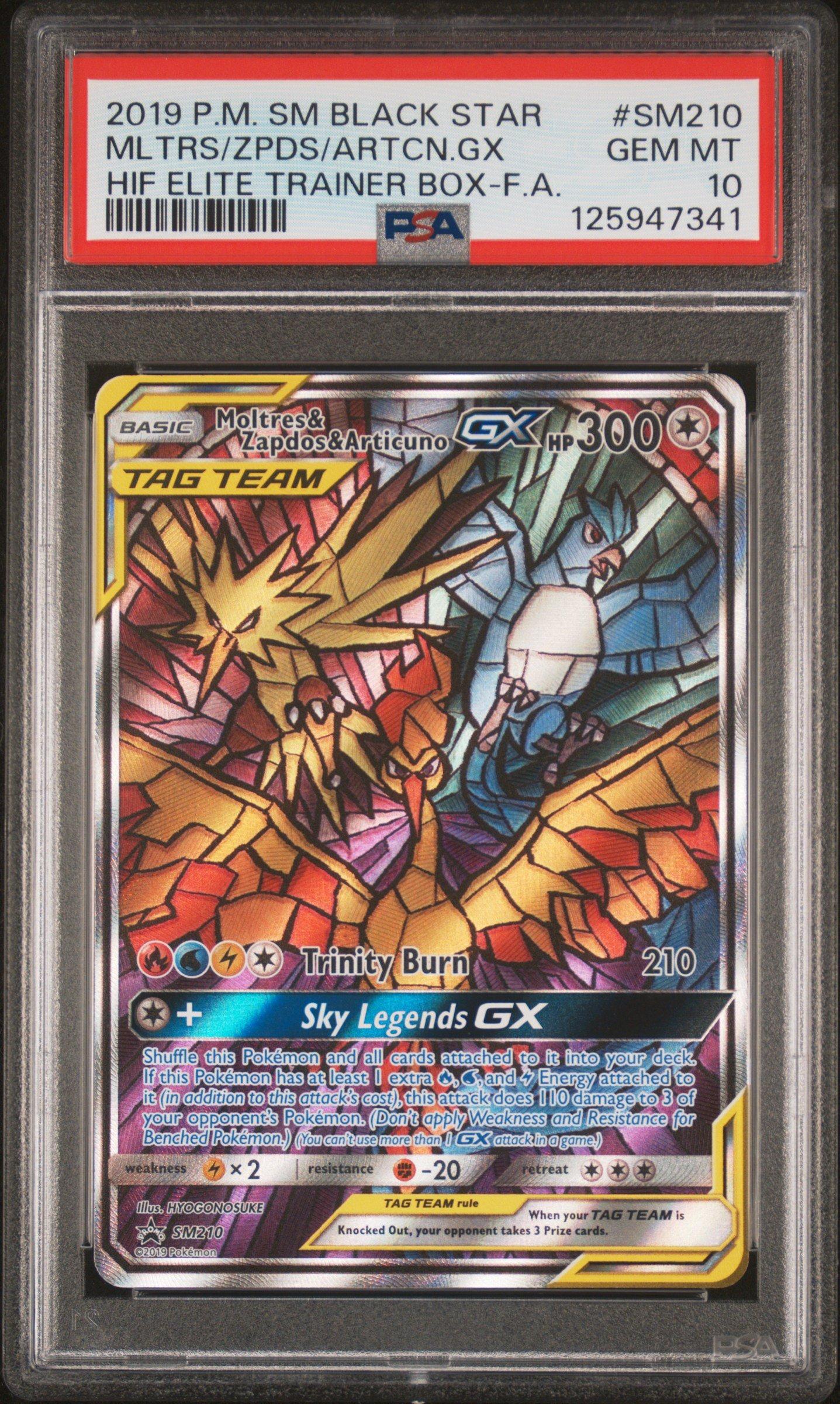2019 Pokemon Sm Black Star Promo Sm210 Full Art/moltres & Zapdos
