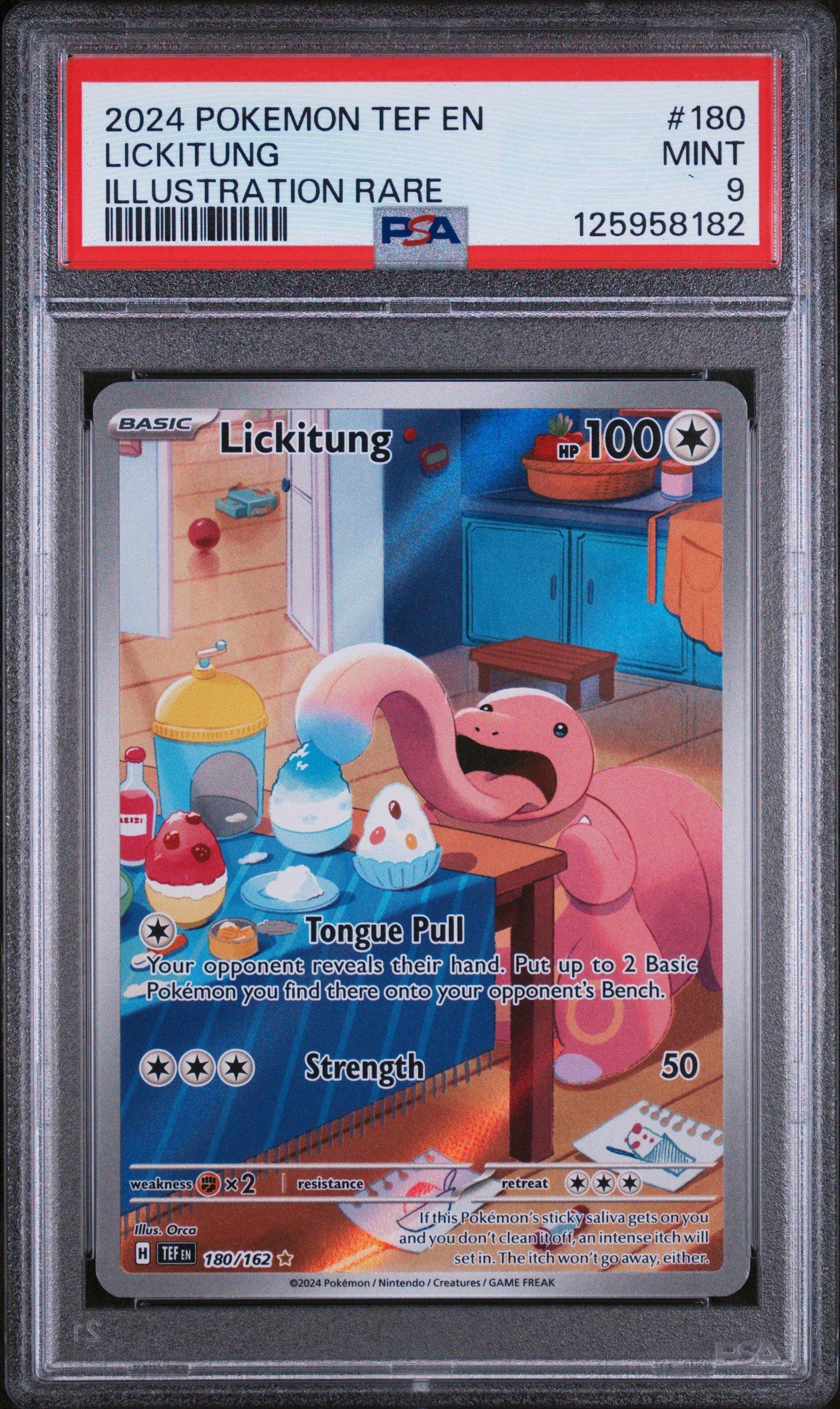 2024 Pokemon Tef En-temporal Forces 180 Lickitung Illustration