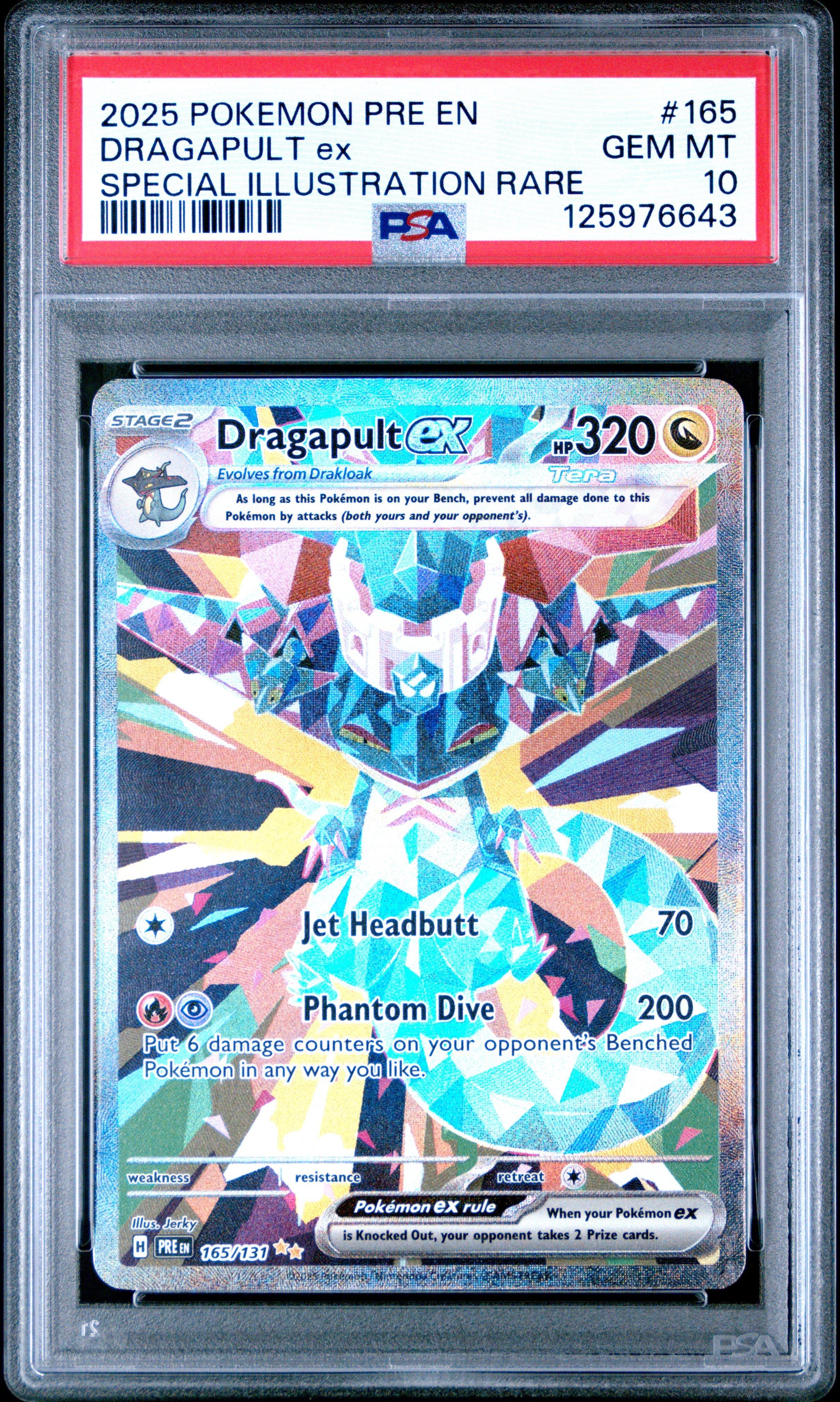 2025 Pokemon Pre En-prismatic Evolutions 165 Dragapult Ex Special