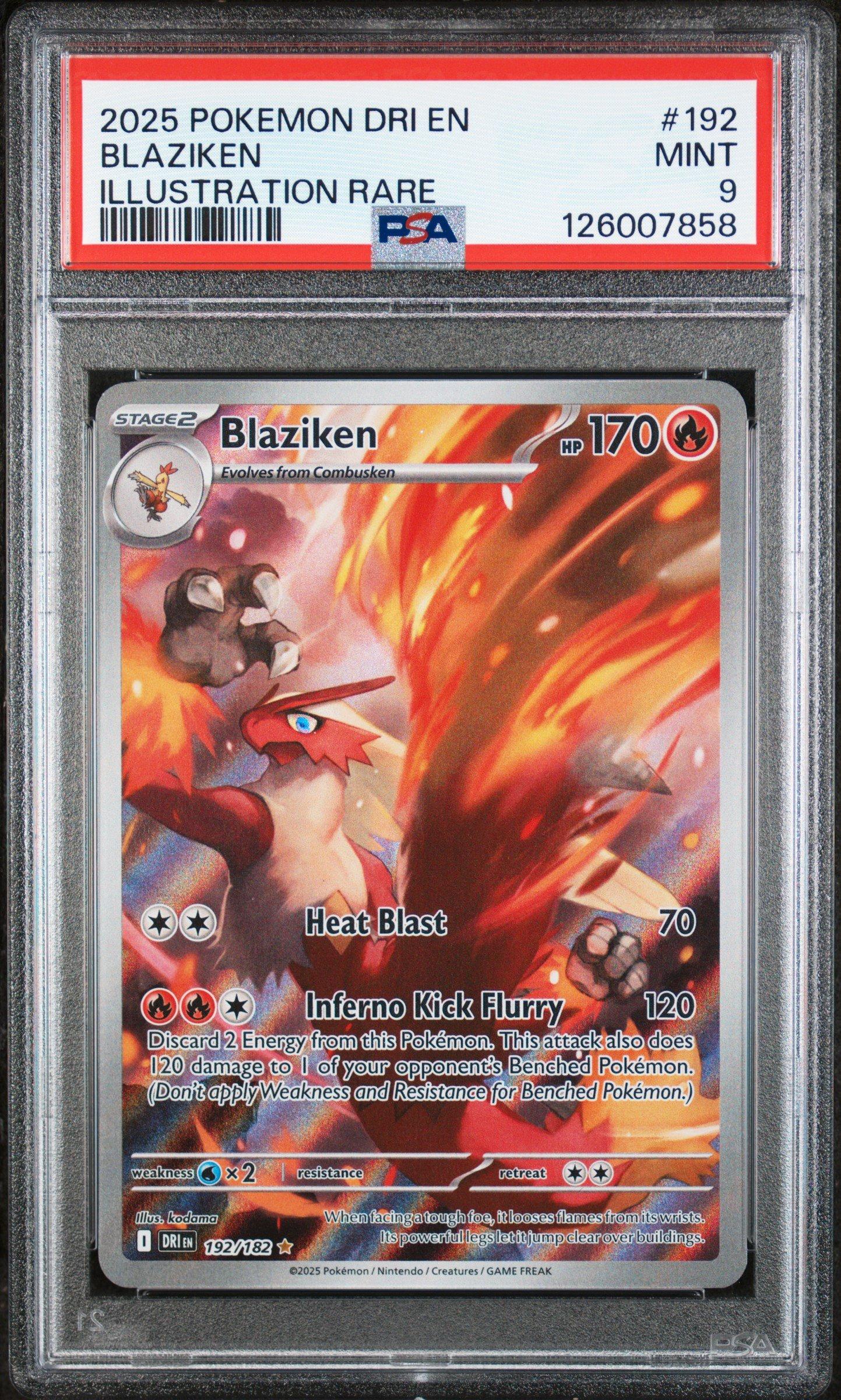 2025 Pokemon Dri En-destined Rivals 192 Blaziken Illustration Rare
