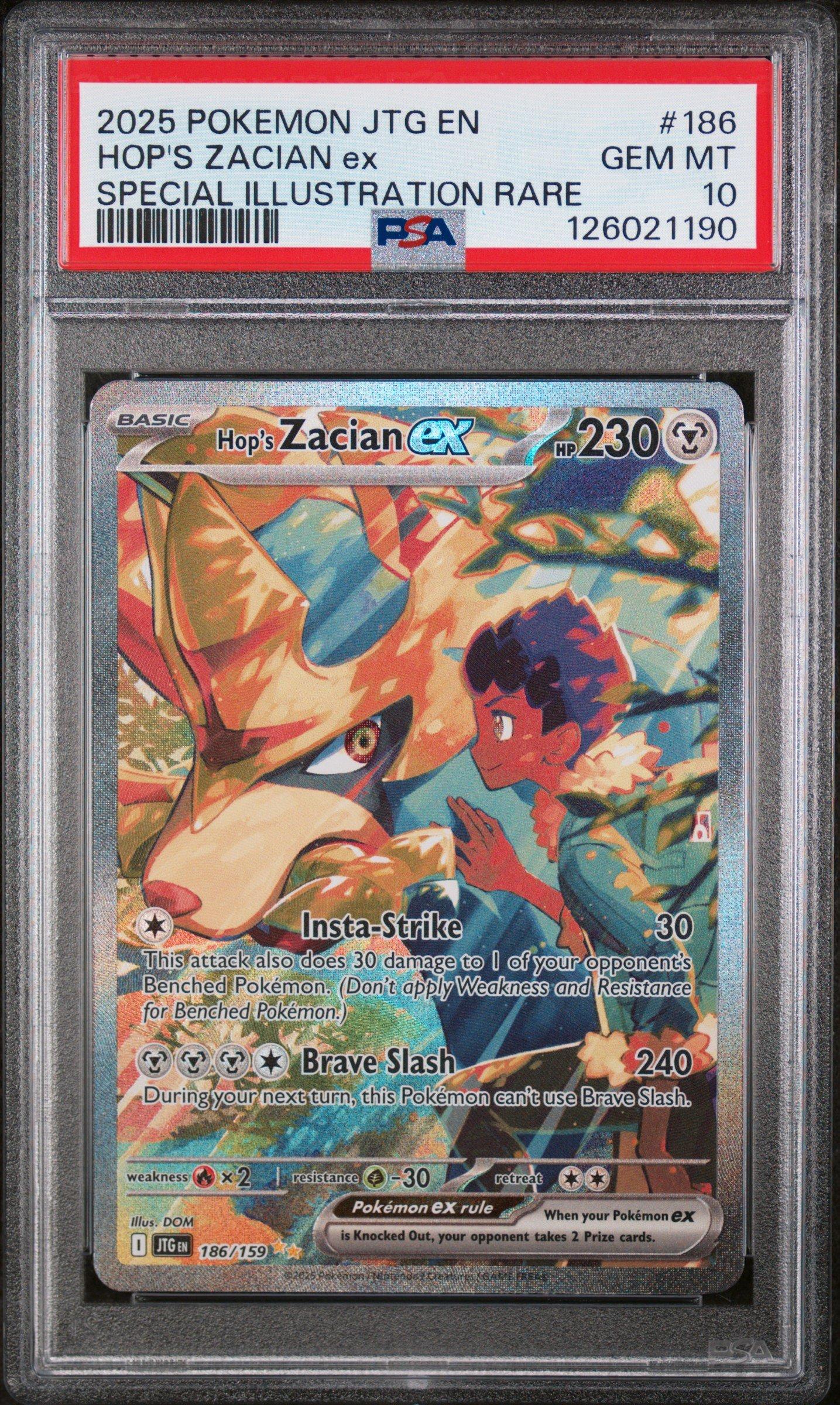 2025 Pokemon Jtg En-journey Together 186 Hop's Zacian Ex Special