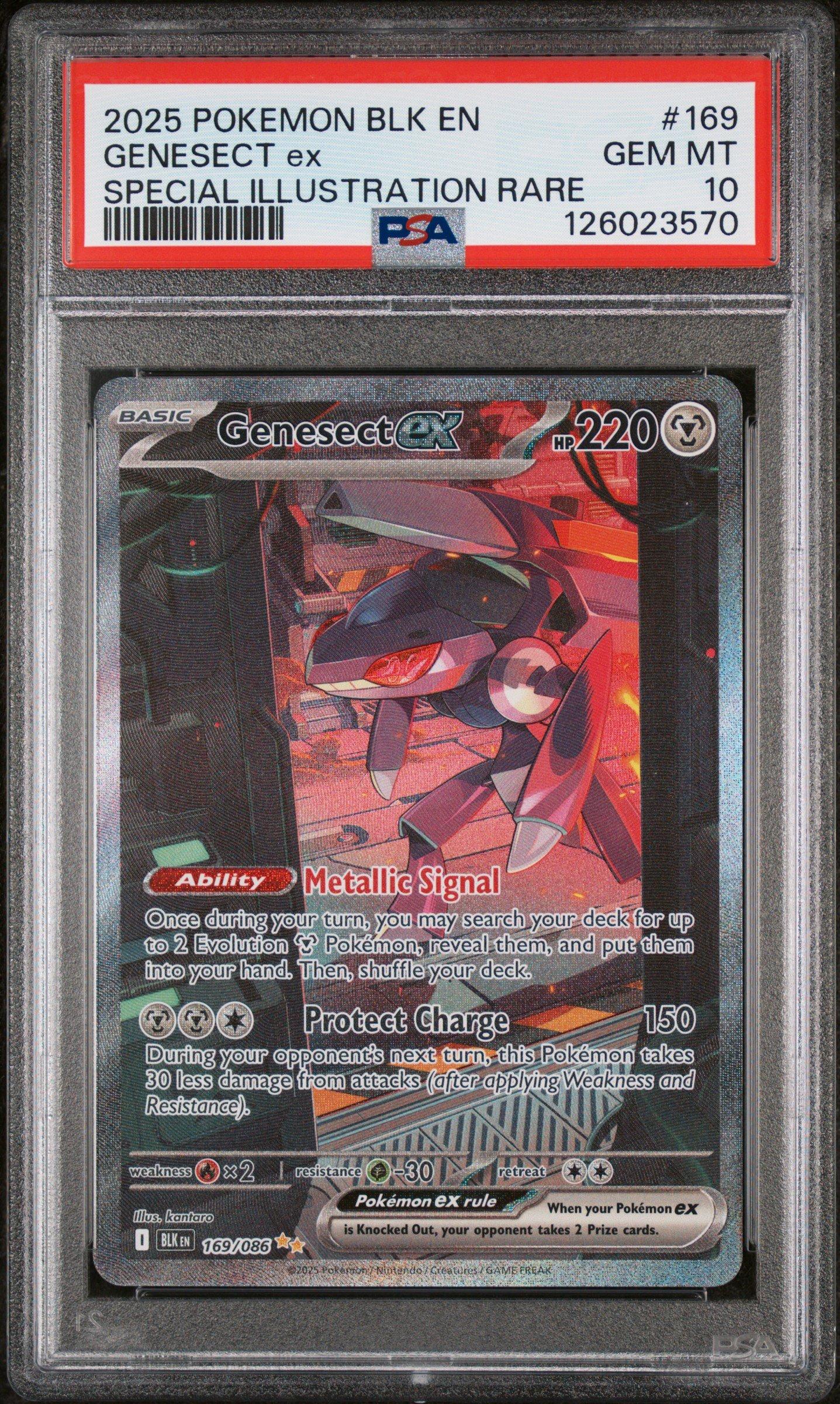 2025 Pokemon Blk En-black Bolt 169 Genesect Ex Special