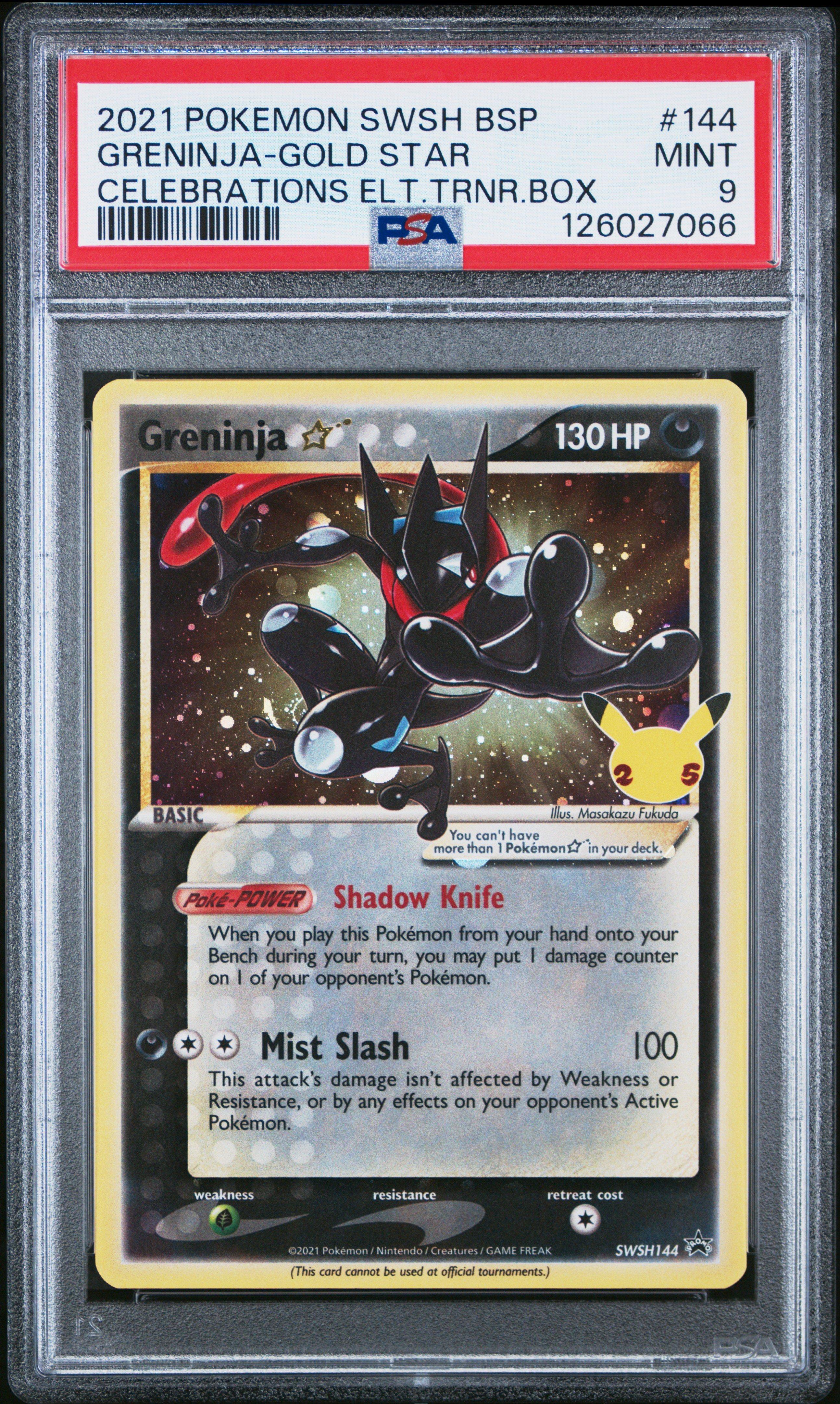 2021 Pokemon Swsh Black Star Promo 144 Greninja-gold Star