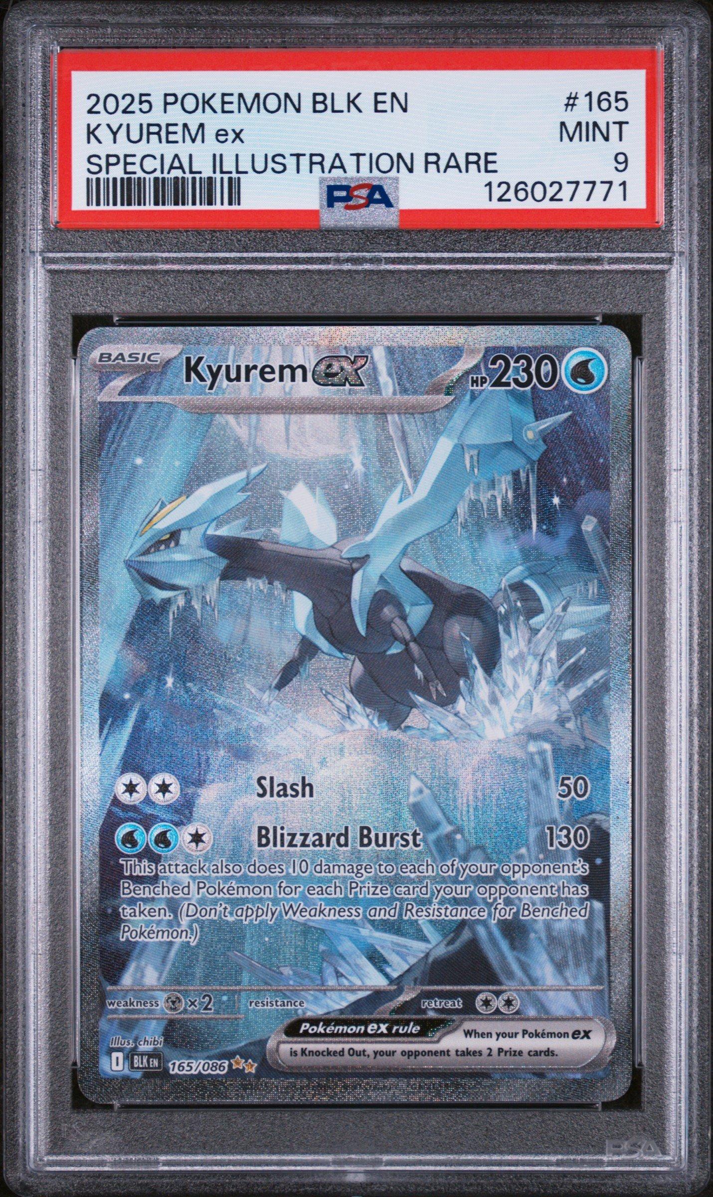 2025 Pokemon Blk En-black Bolt 165 Kyurem Ex Special Illustration Rare PSA