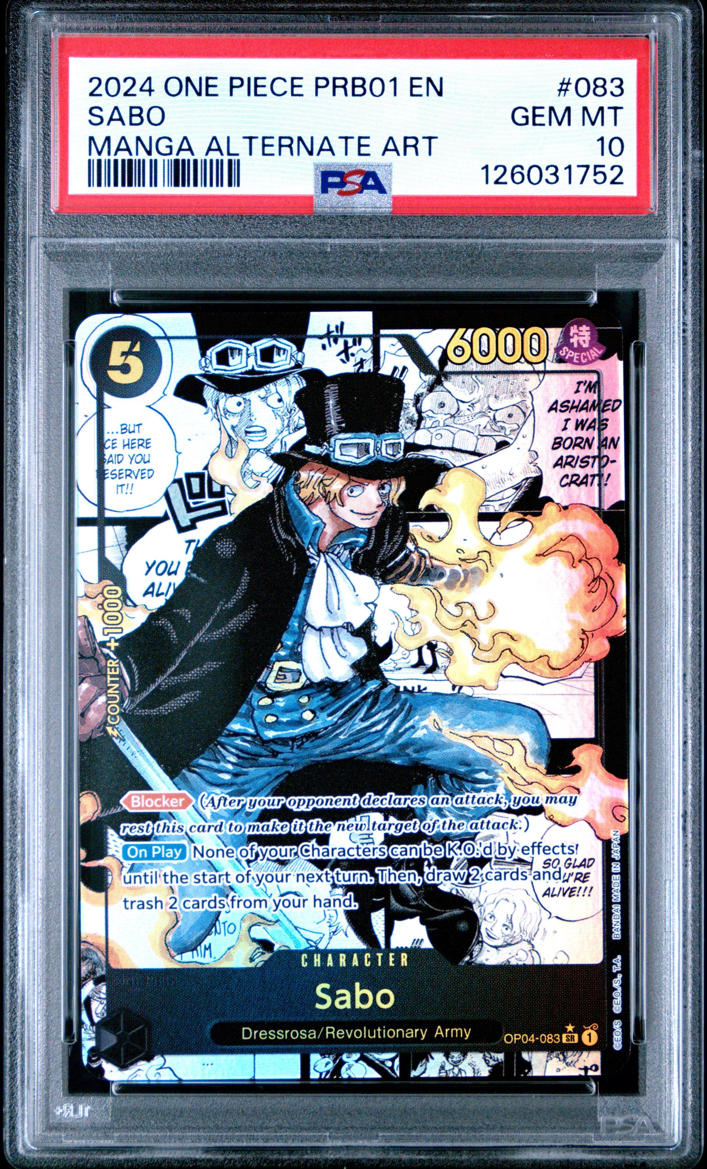 2024 One Piece Prb01-premium Booster -one Piece Card The Best- 083