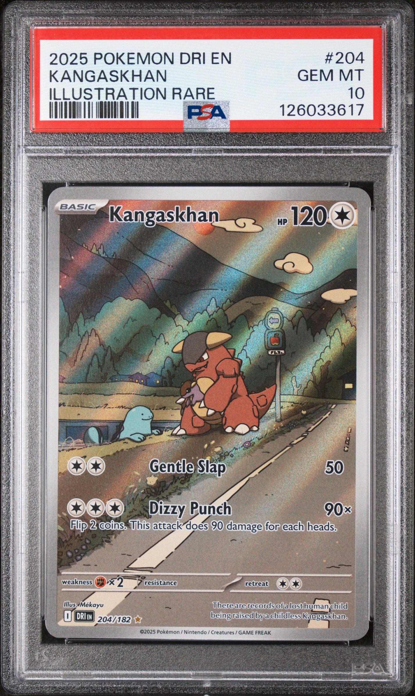 2025 Pokemon Dri En-destined Rivals 204 Kangaskhan Illustration