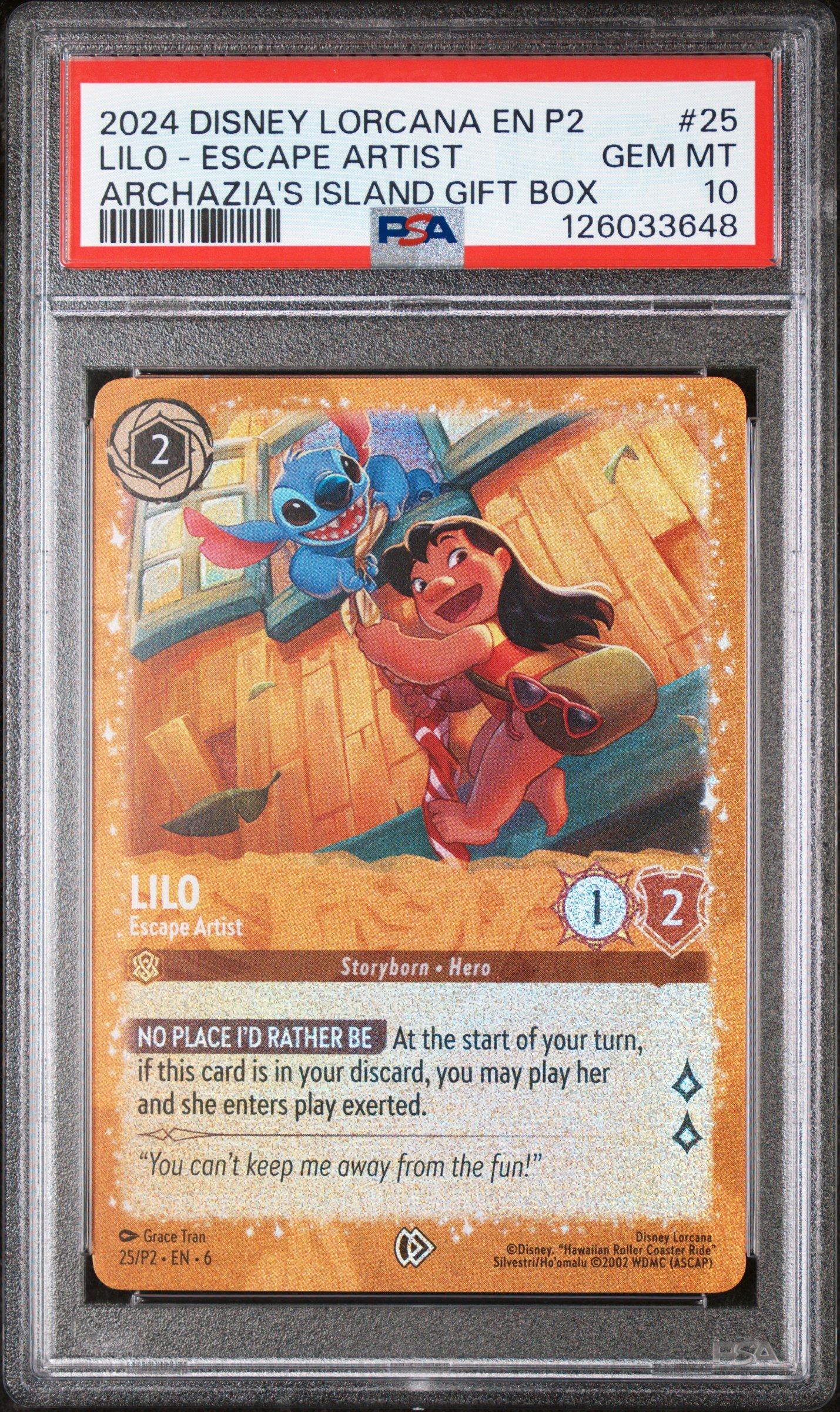 2024 Disney Lorcana En P2-promo 25 Lilo - Escape Artist Lilo Gift