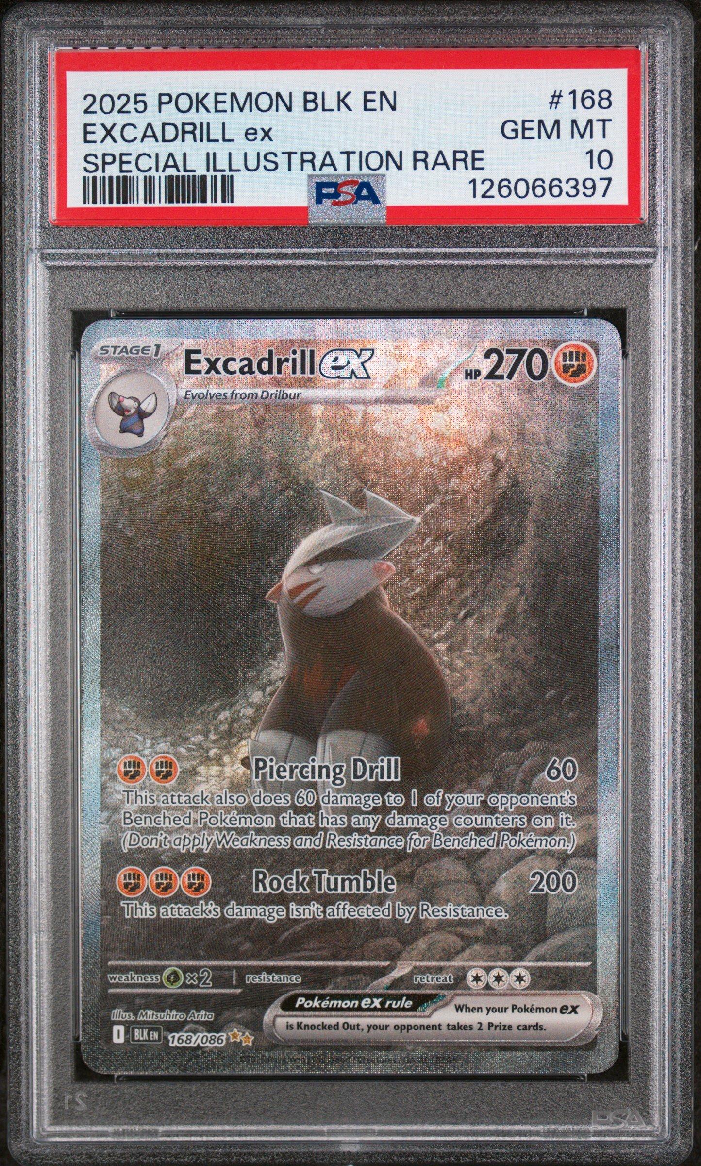 2025 Pokemon Blk En-black Bolt 168 Excadrill Ex Special