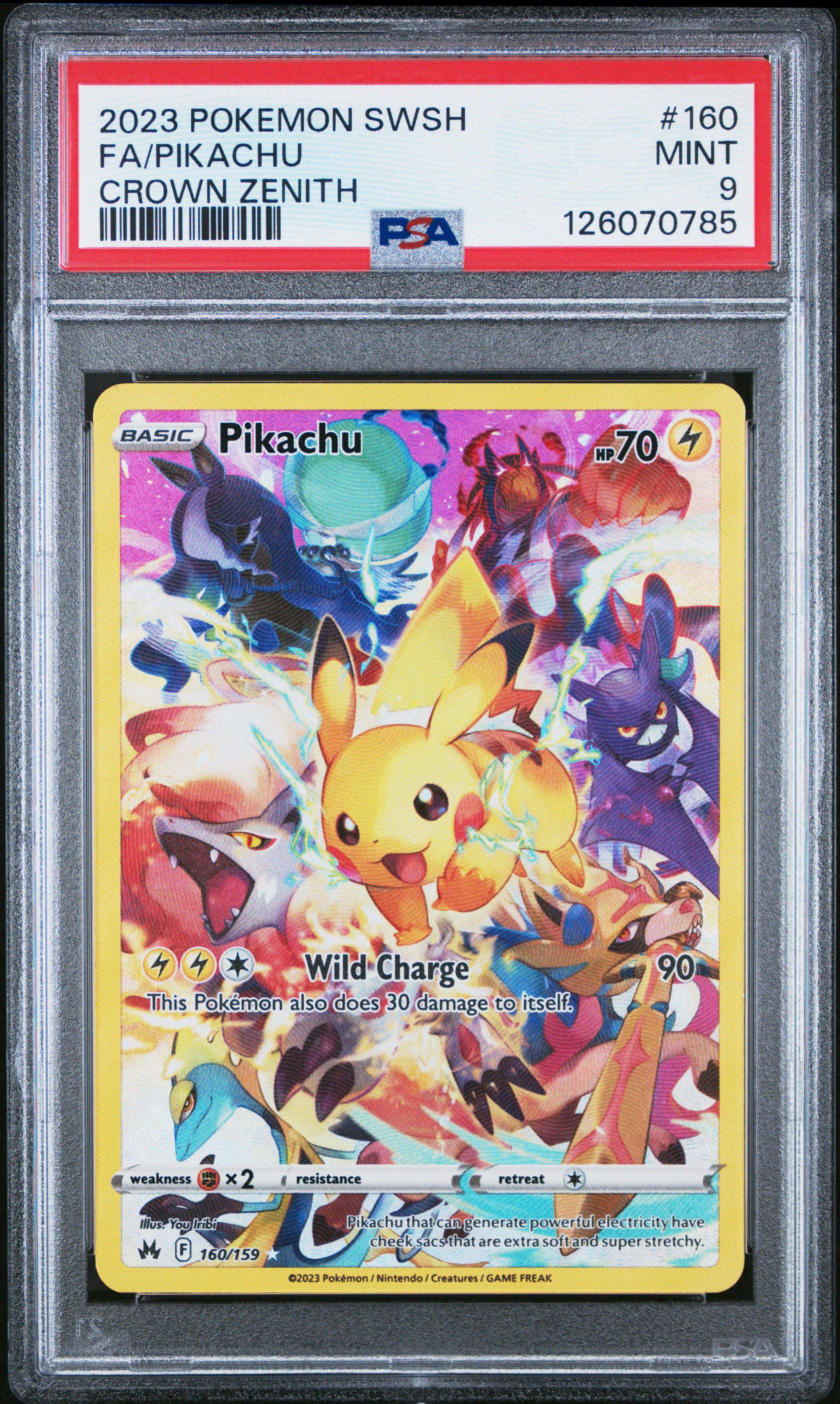 2023 Pokemon Sword And Shield Crown Zenith 160 Full Art/pikachu