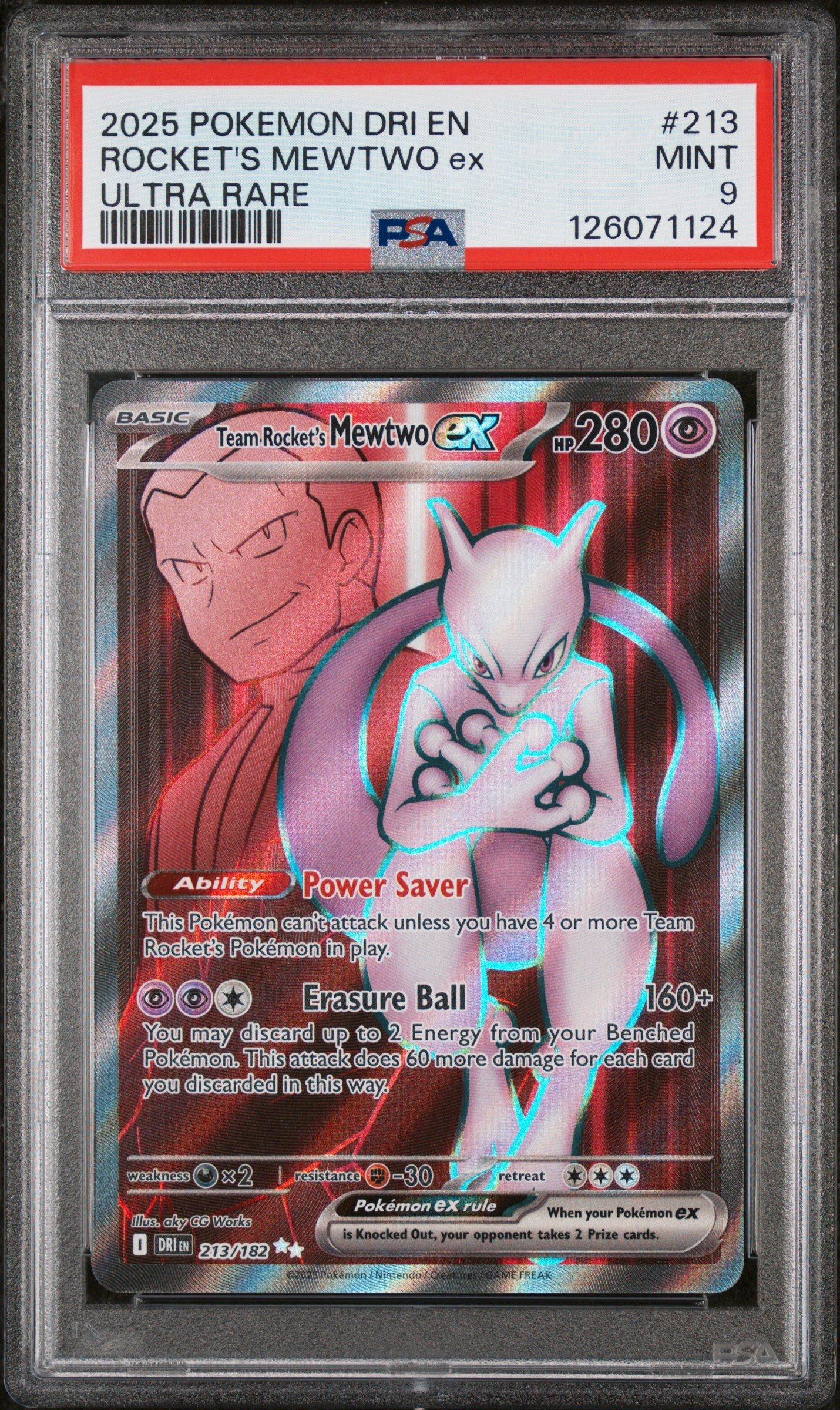 2025 Pokemon Dri En-destined Rivals 213 Team Rocket's Mewtwo Ex