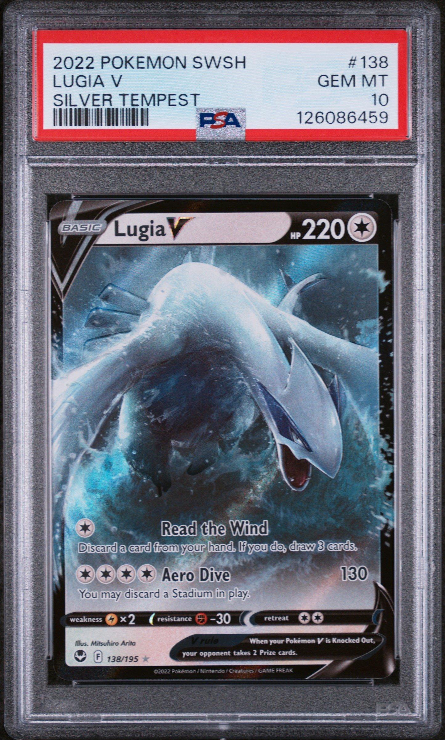 2022 Pokemon Sword & Shield Silver Tempest 138 Lugia V PSA 10