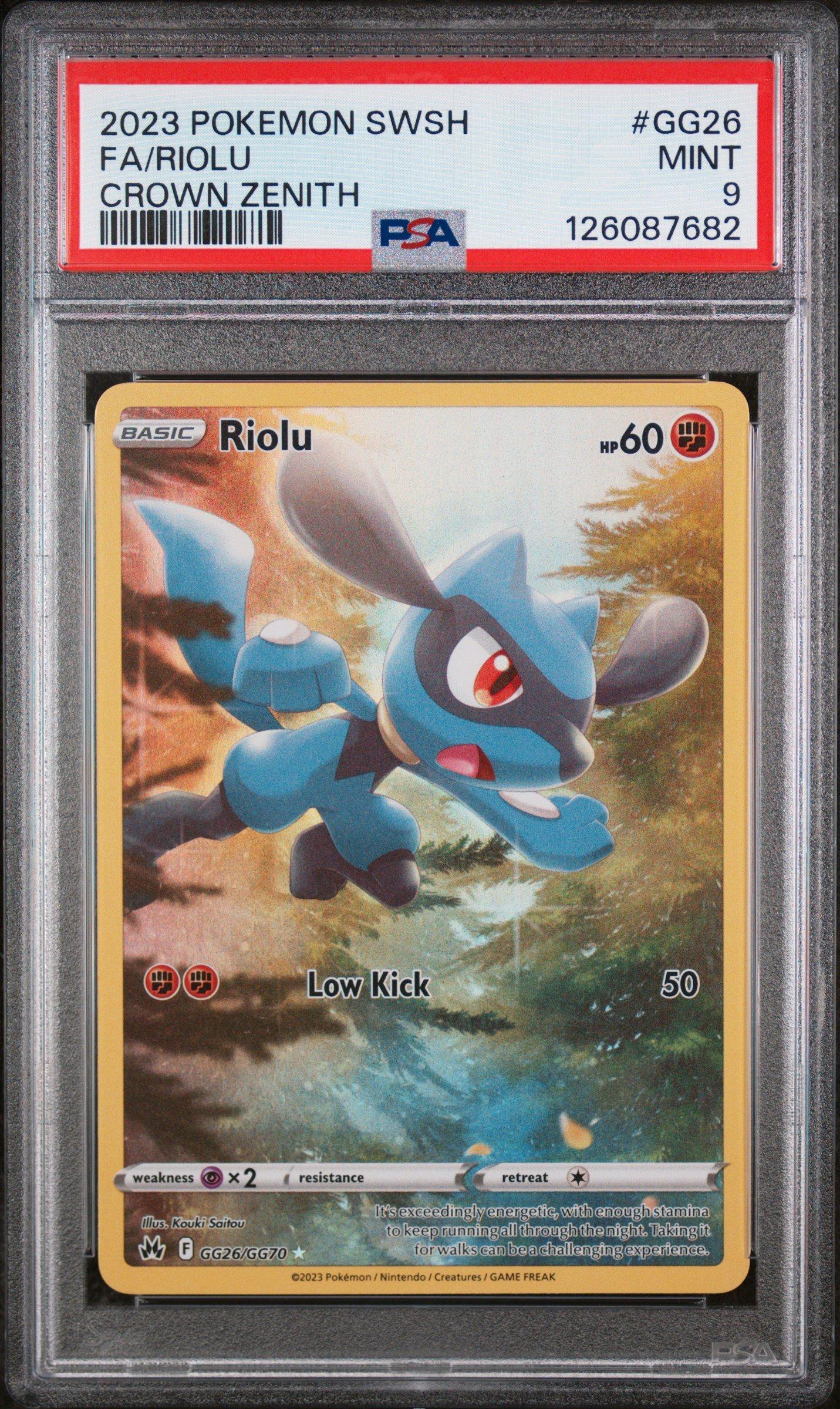 2023 Pokemon Sword And Shield Crown Zenith Gg26 Full Art/riolu PSA