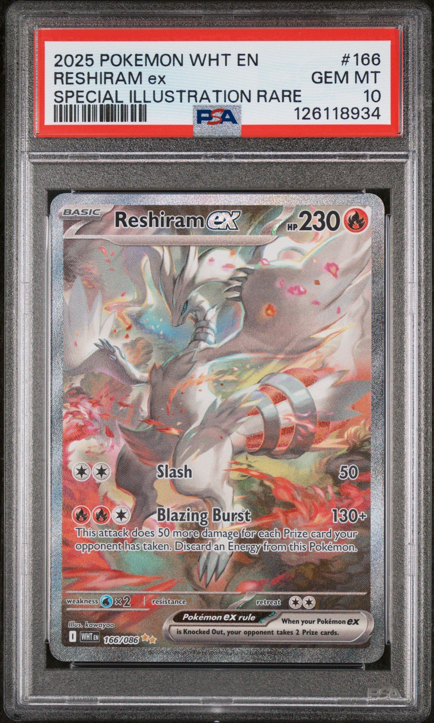 2025 ポケモンカード RESHIRAM ex #168 特別アートレア 2025 Pokemon Wht En-white Flare 166 Reshiram Ex Special