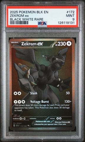 2025 Pokemon Blk En-black Bolt 166 Zekrom Ex Special
