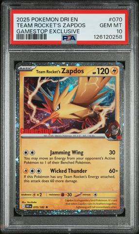 2025 Pokemon Dri En-destined Rivals 070 Team Rocket's Zapdos